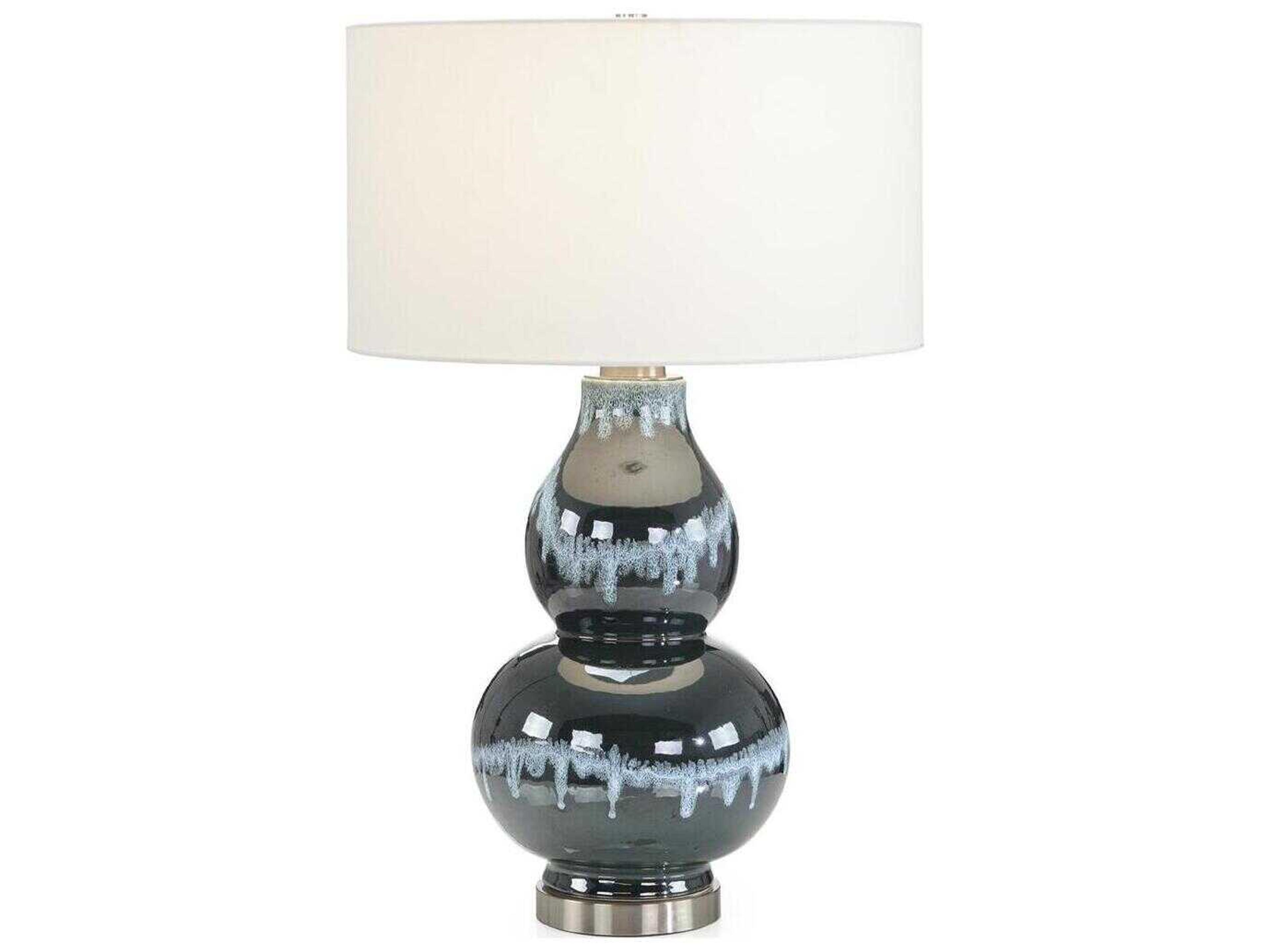 John Richard Rain Navy Blue Buffet Lamp