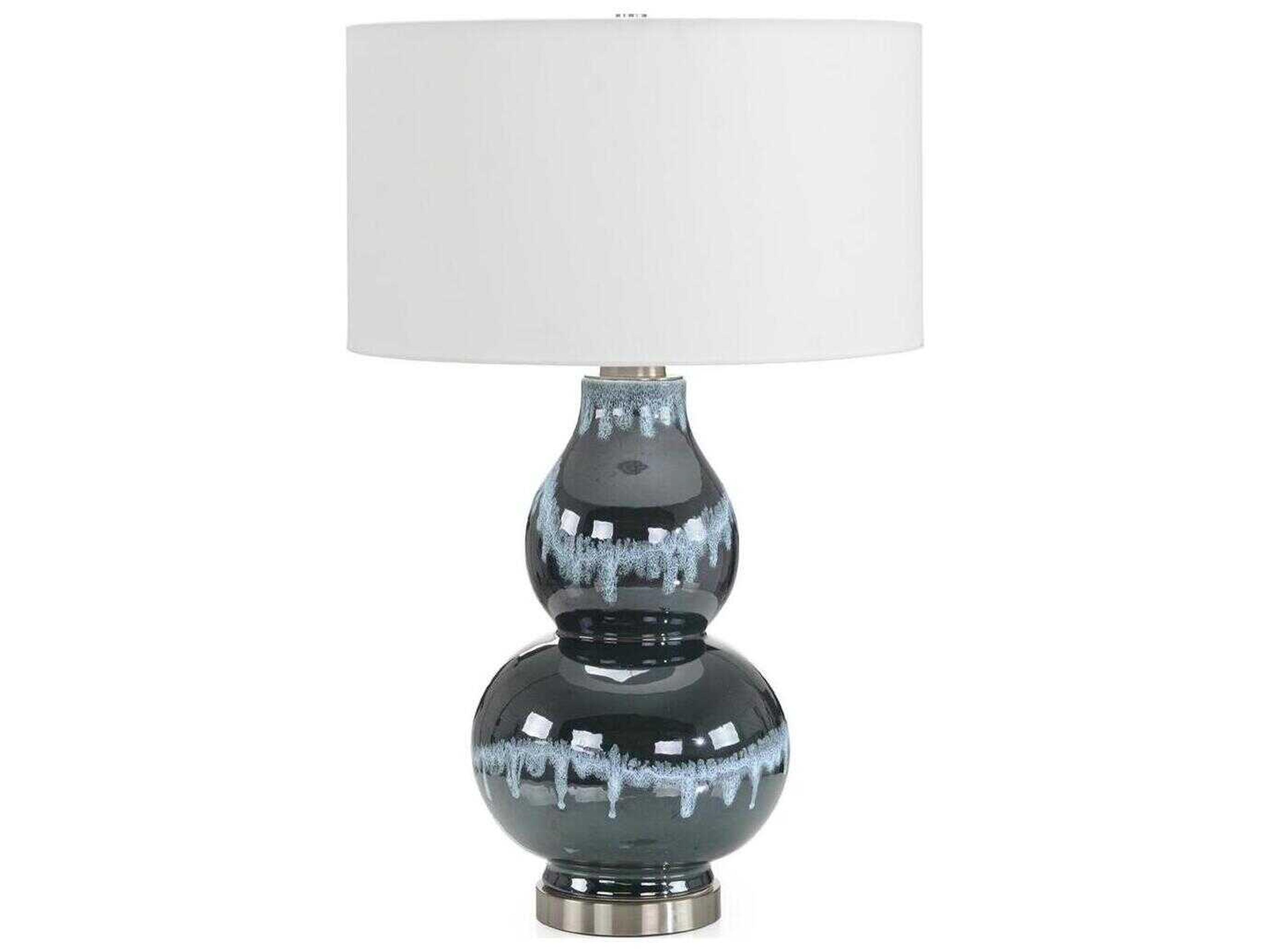 John Richard Rain Navy Blue Buffet Lamp