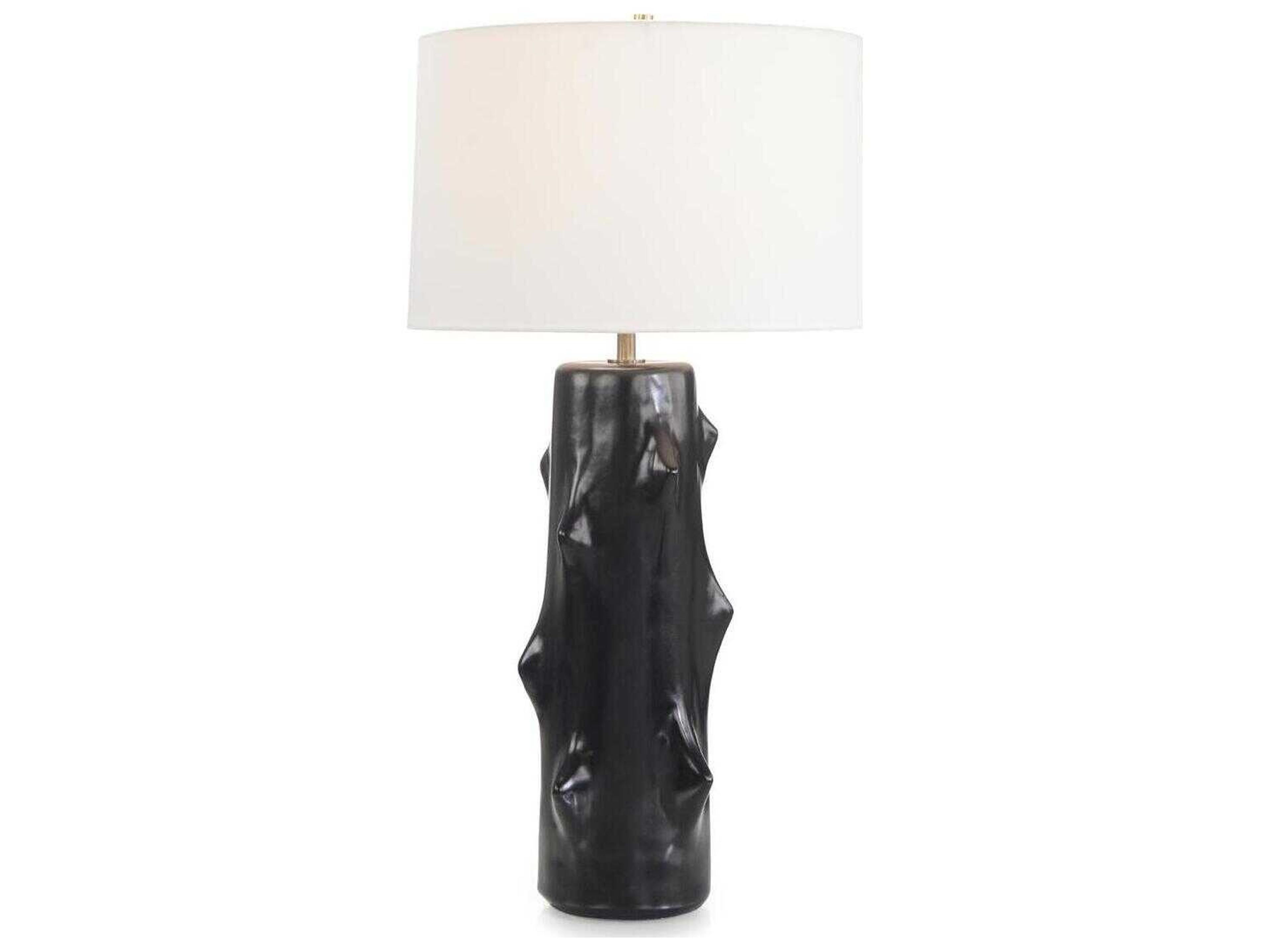 John Richard Sculpted Black Buffet Lamp