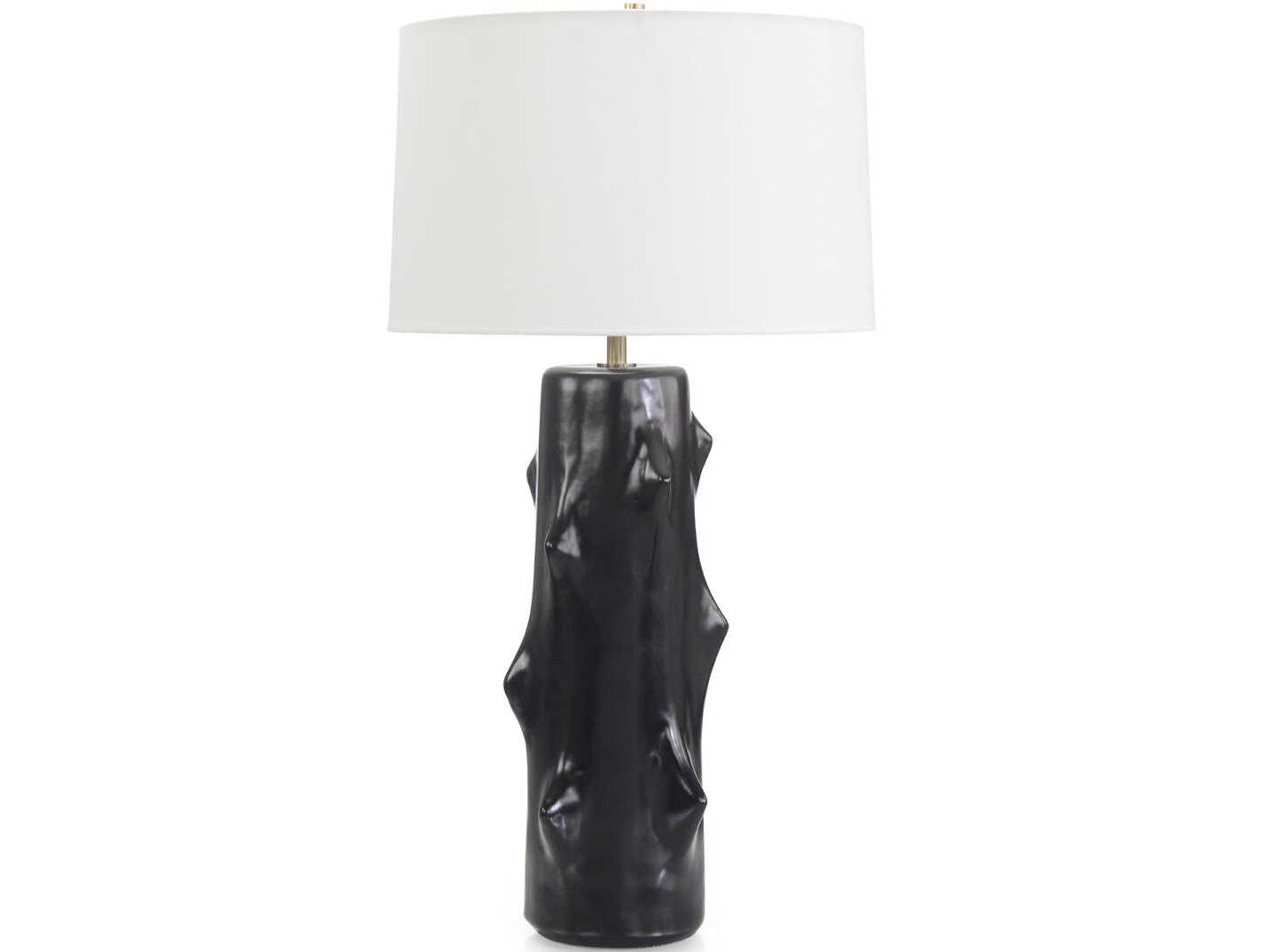 John Richard Sculpted Black Buffet Lamp
