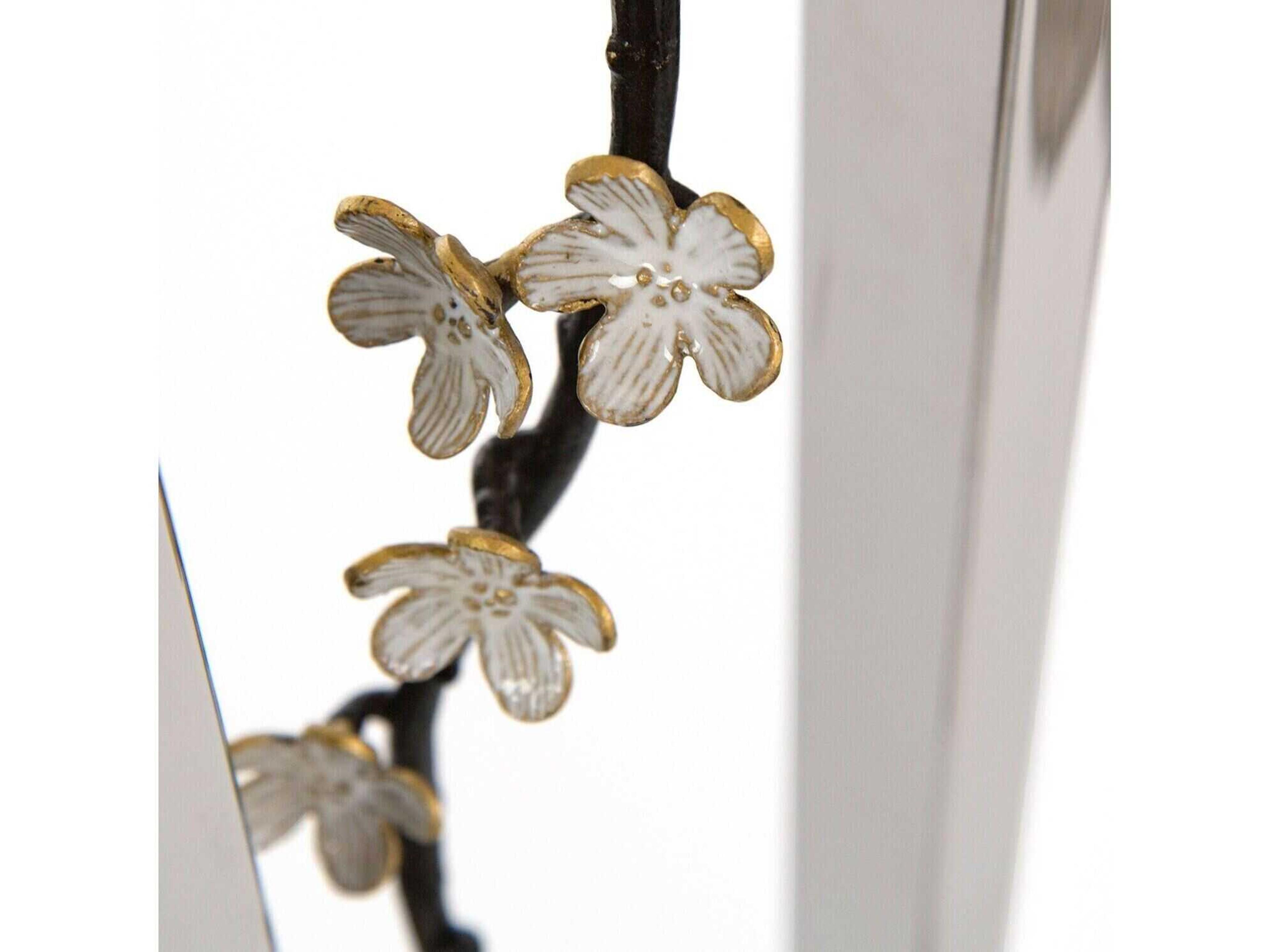 John Richard Floral Polished Stainless Steel Floor Lamp