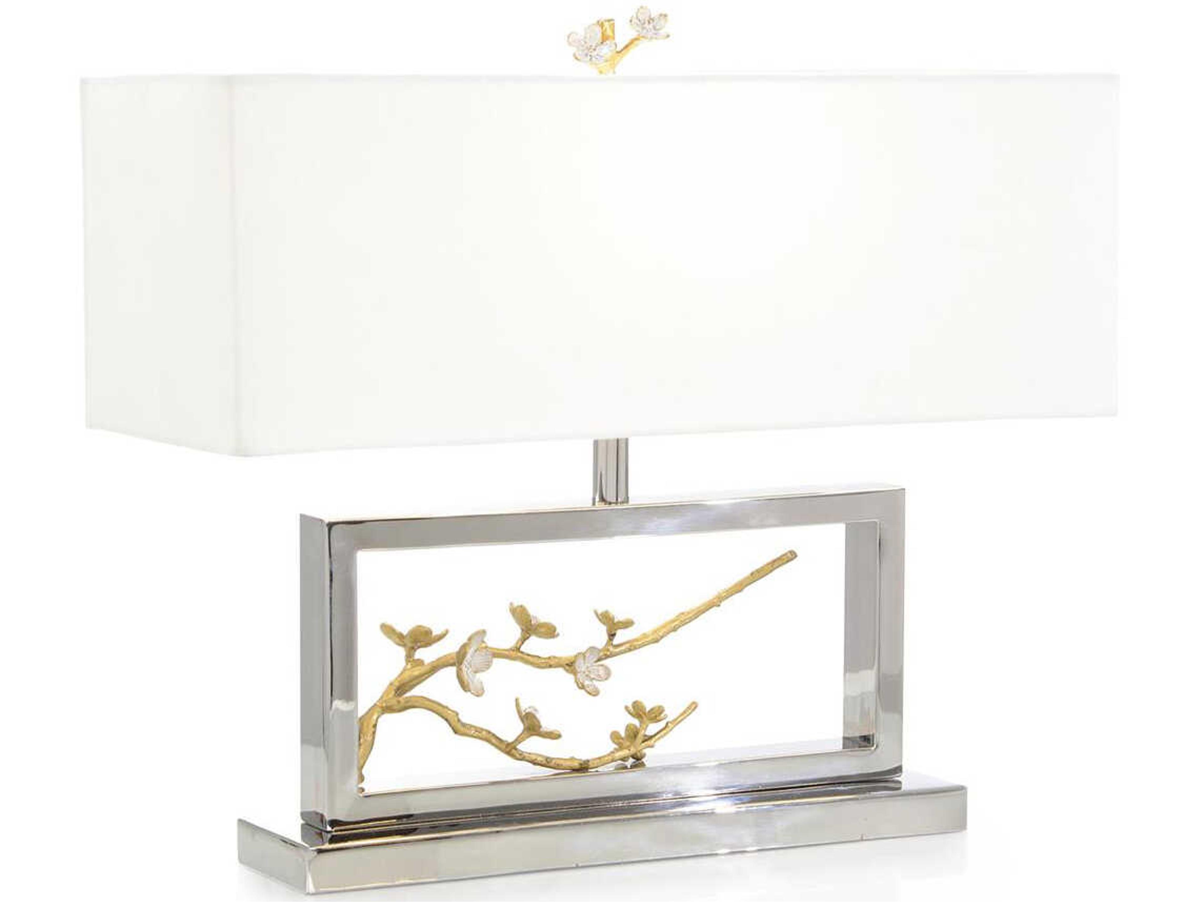 John Richard Blanche Polished Stainless Steel Table Lamp