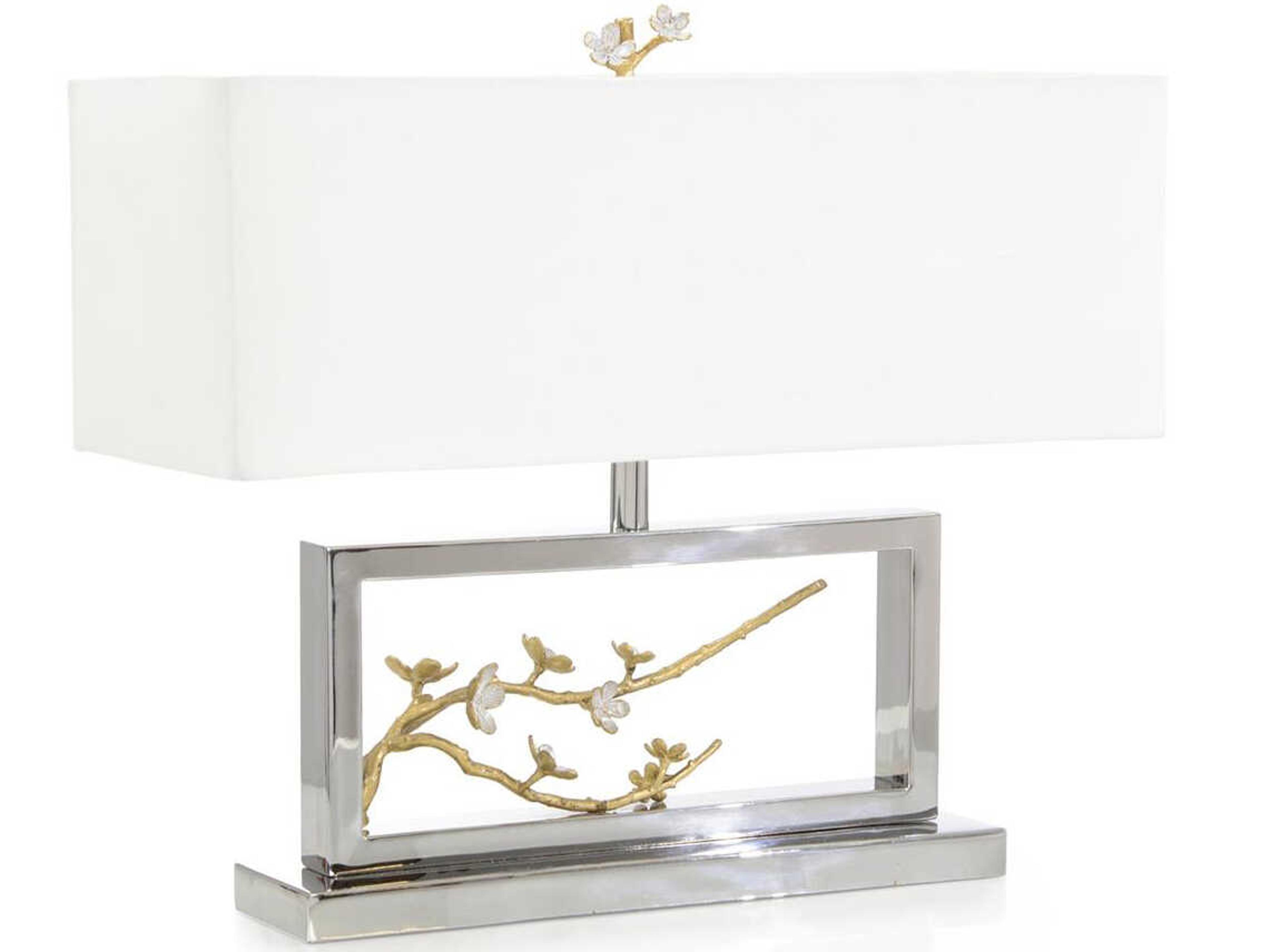 John Richard Blanche Polished Stainless Steel Table Lamp