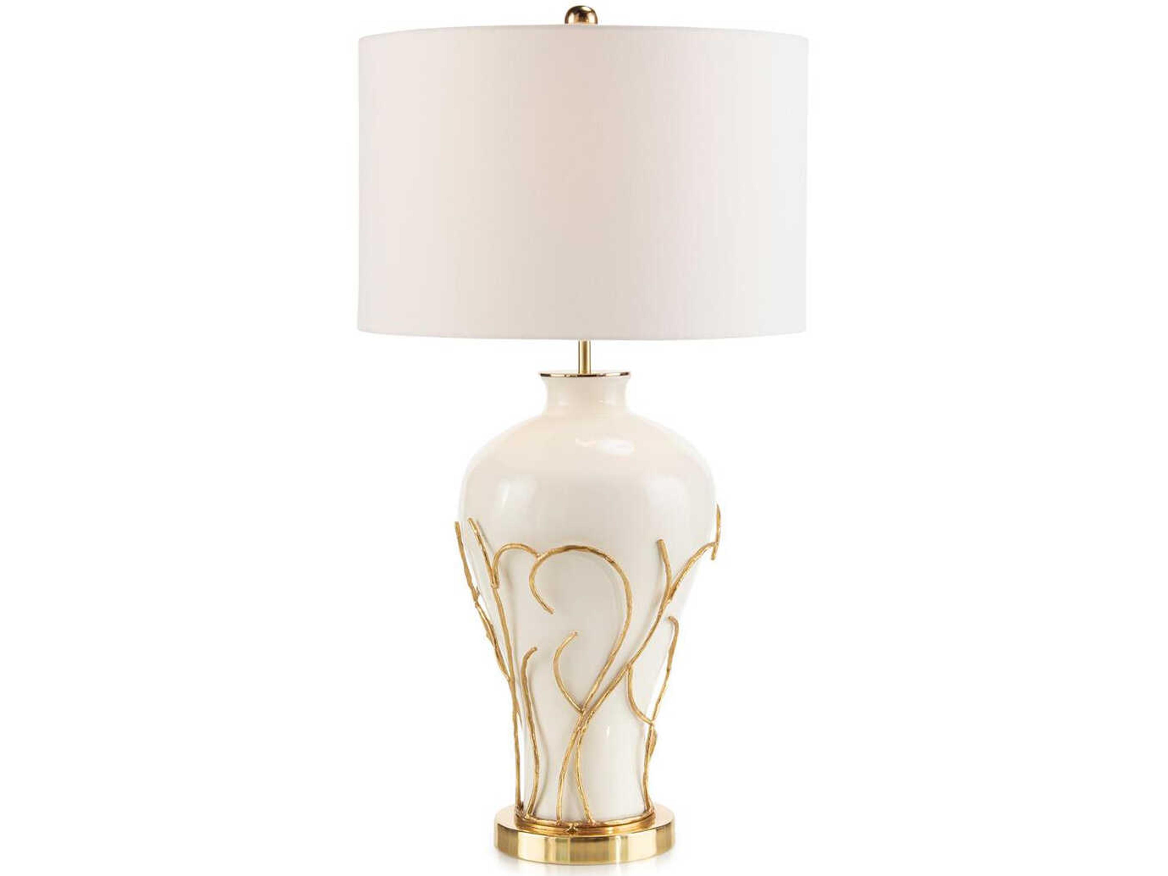 John Richard White Flame Polished Brass Buffet Lamp