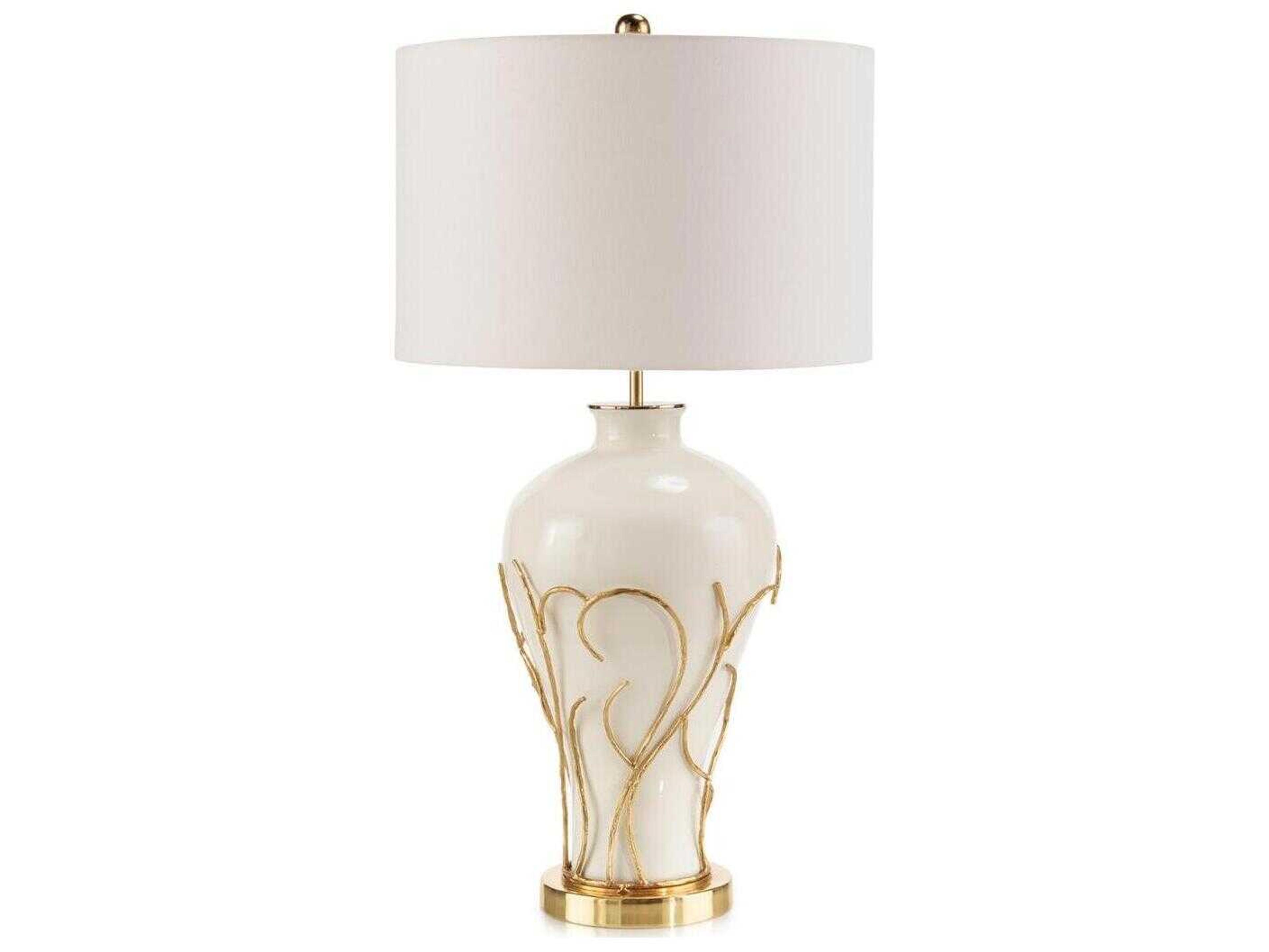 John Richard White Flame Polished Brass Buffet Lamp