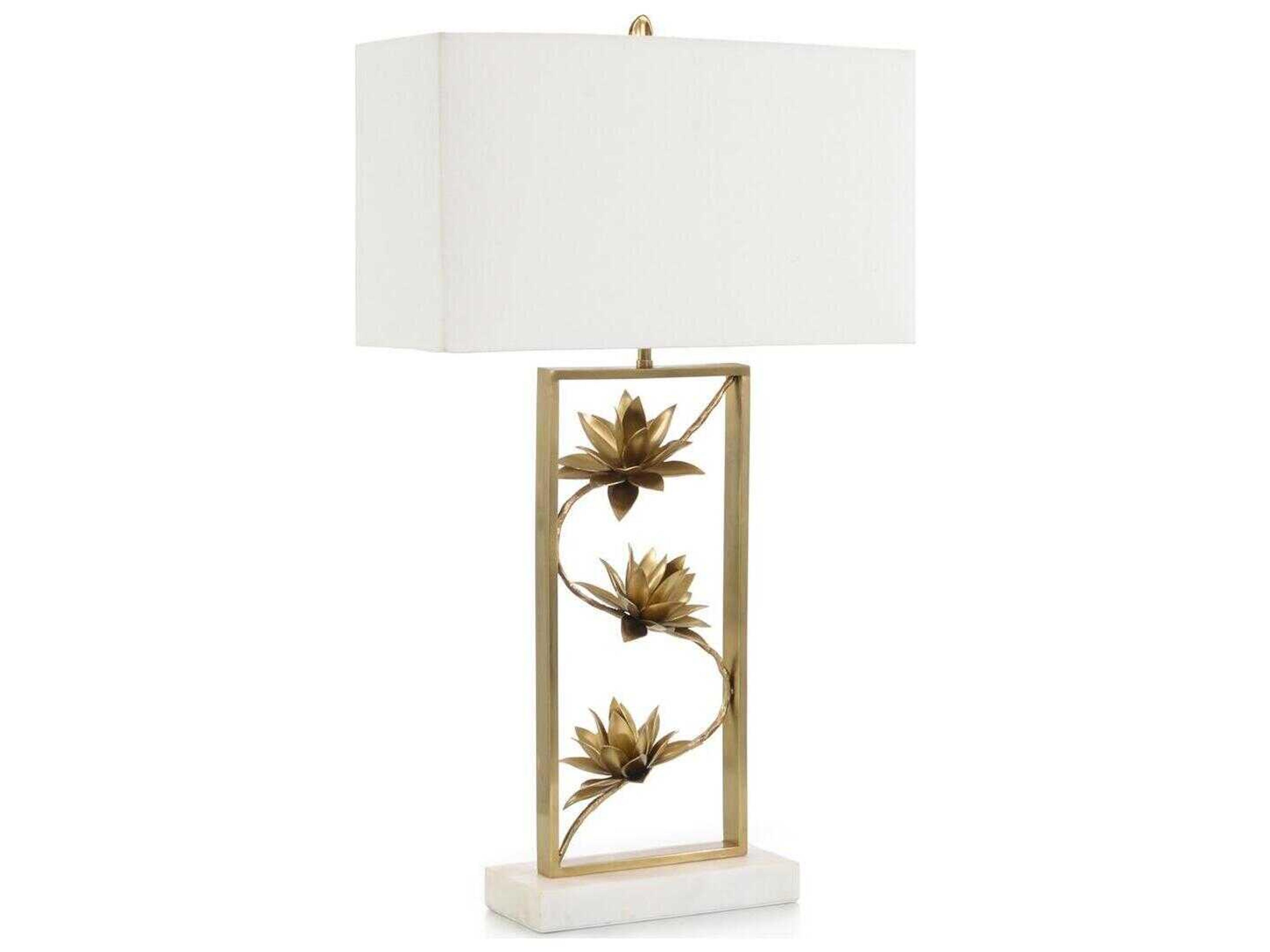 John Richard Pianta Polished Brass Buffet Lamp
