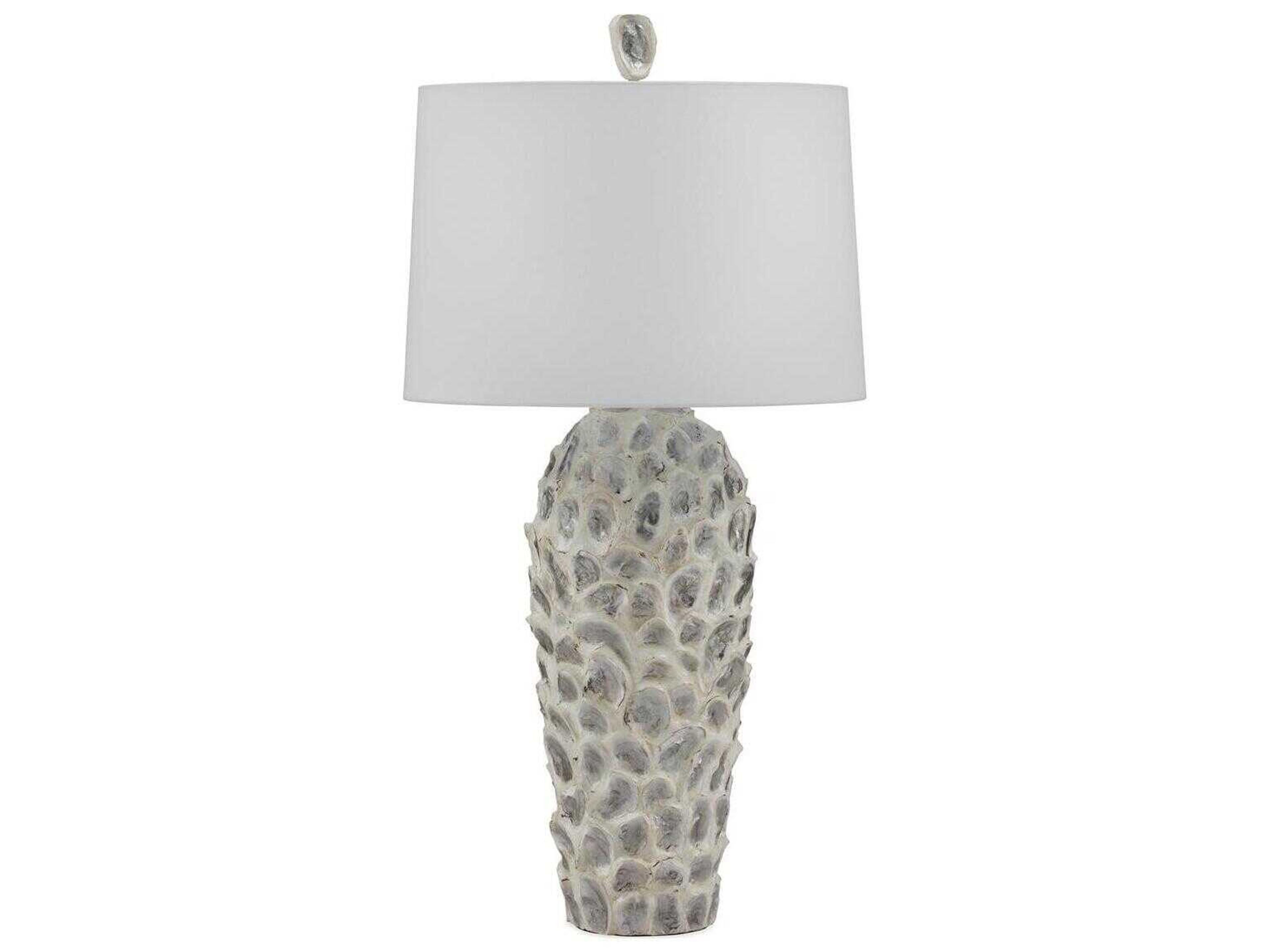 John Richard Ostra Distressed Silver Buffet Lamp