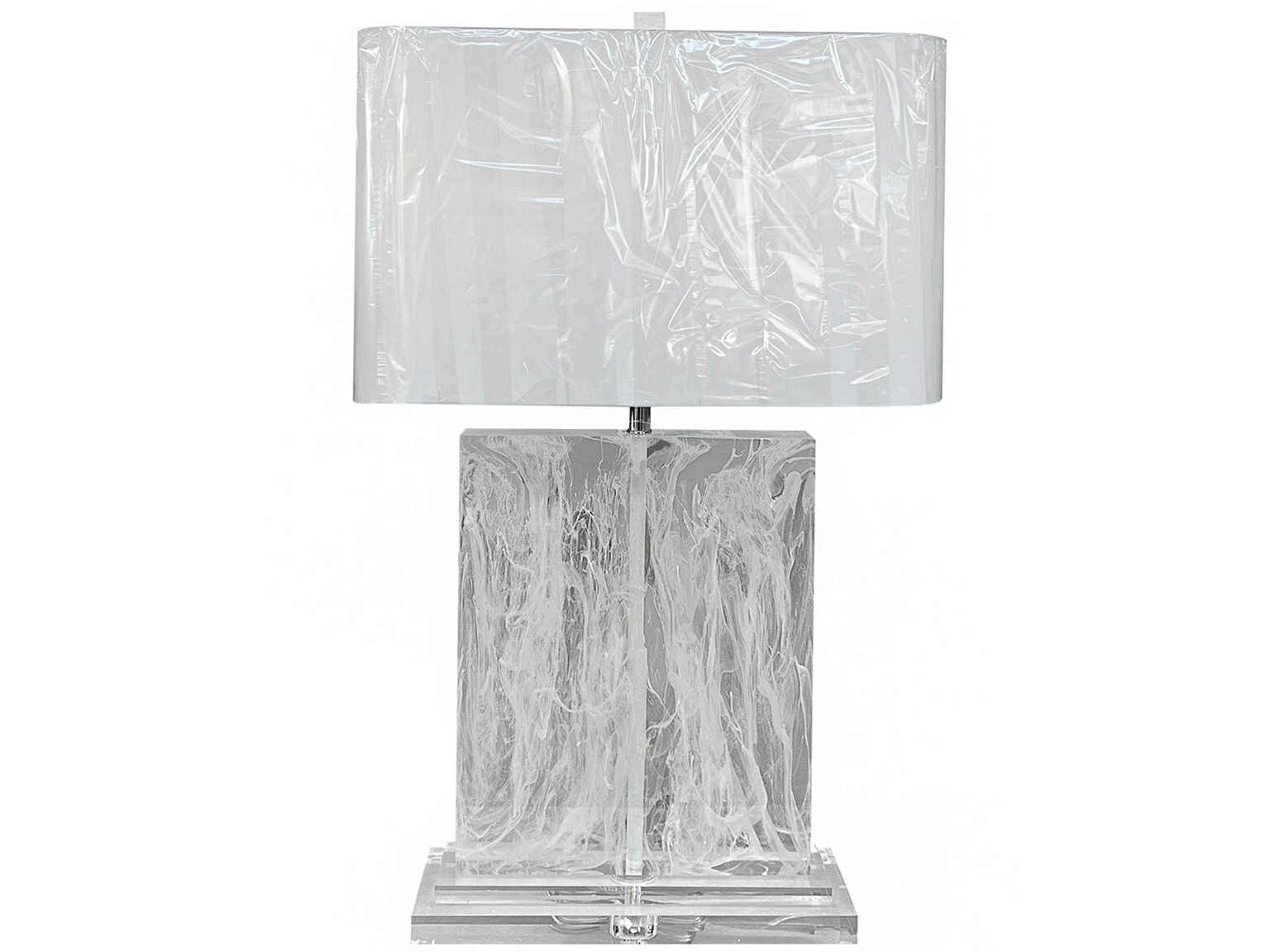 John Richard Boreas White Linen Buffet Lamp