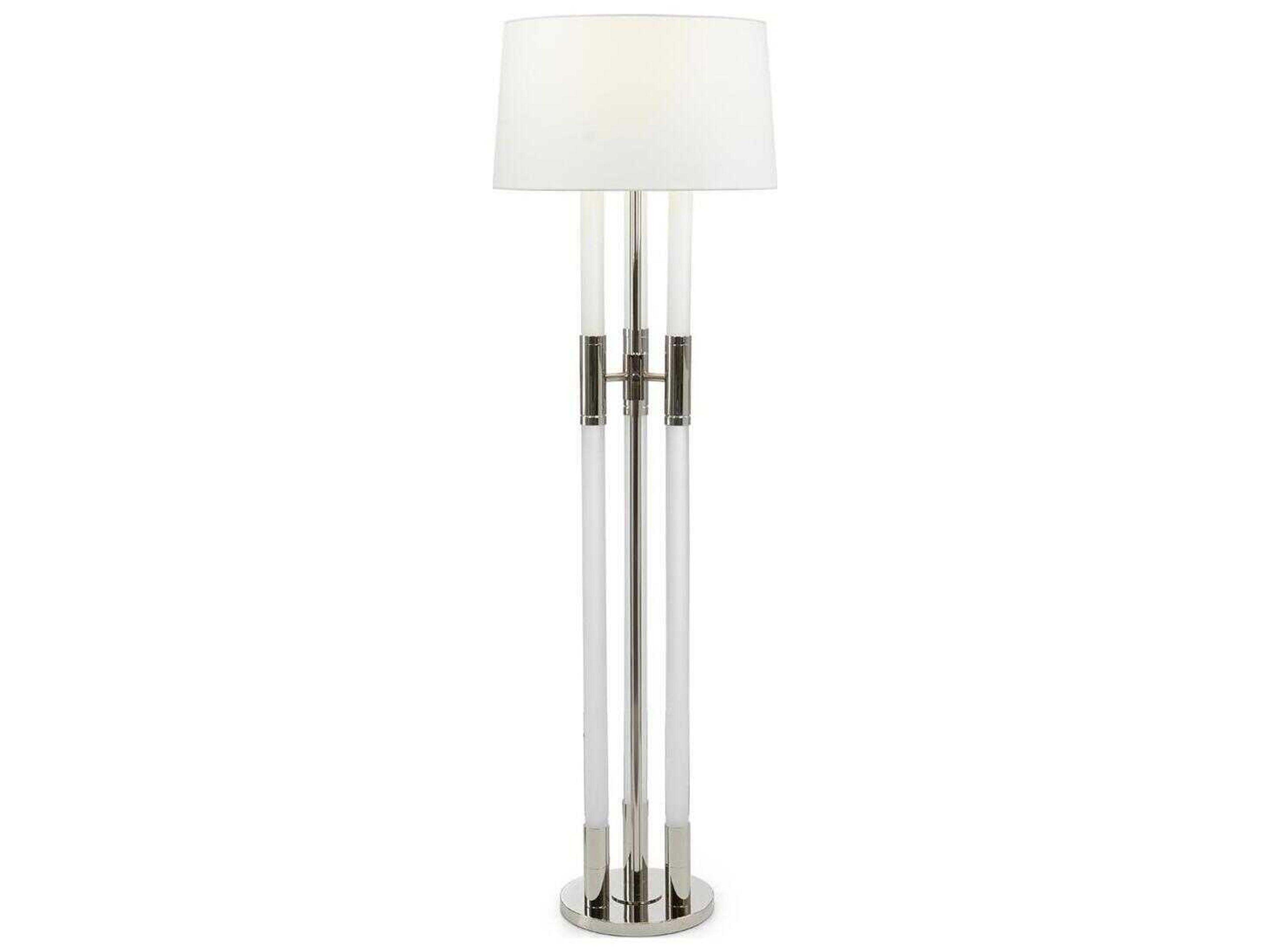 John Richard Troika Nickel Floor Lamp