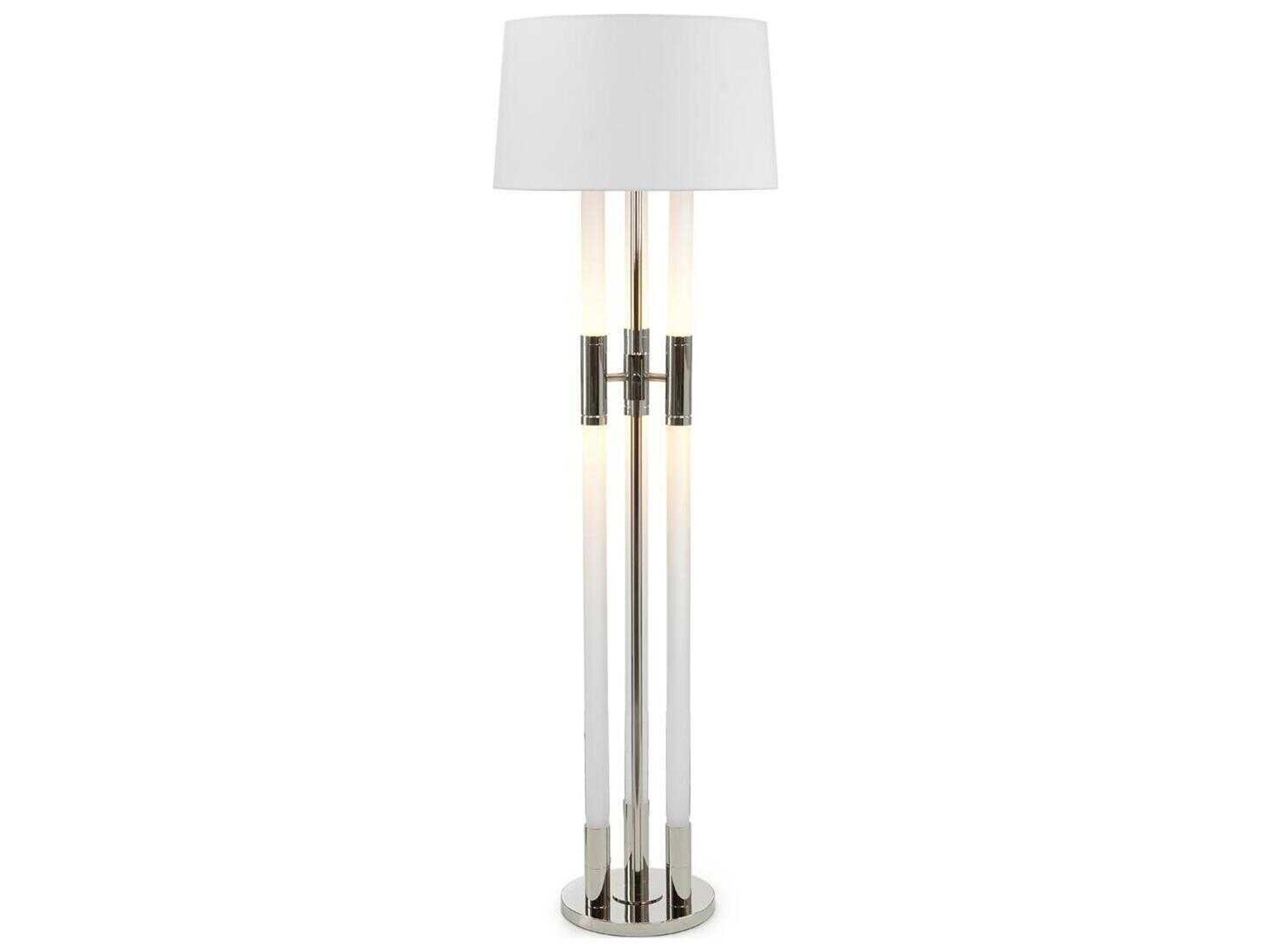 John Richard Troika Nickel Floor Lamp