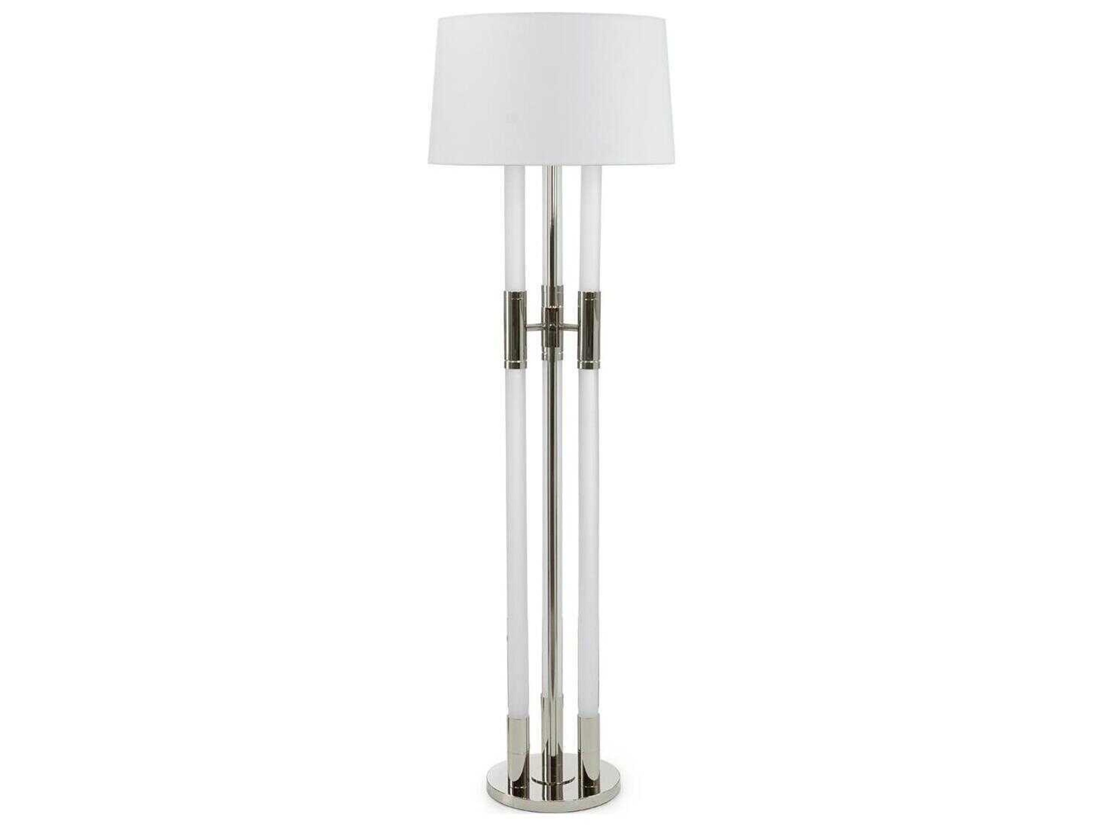 John Richard Troika Nickel Floor Lamp