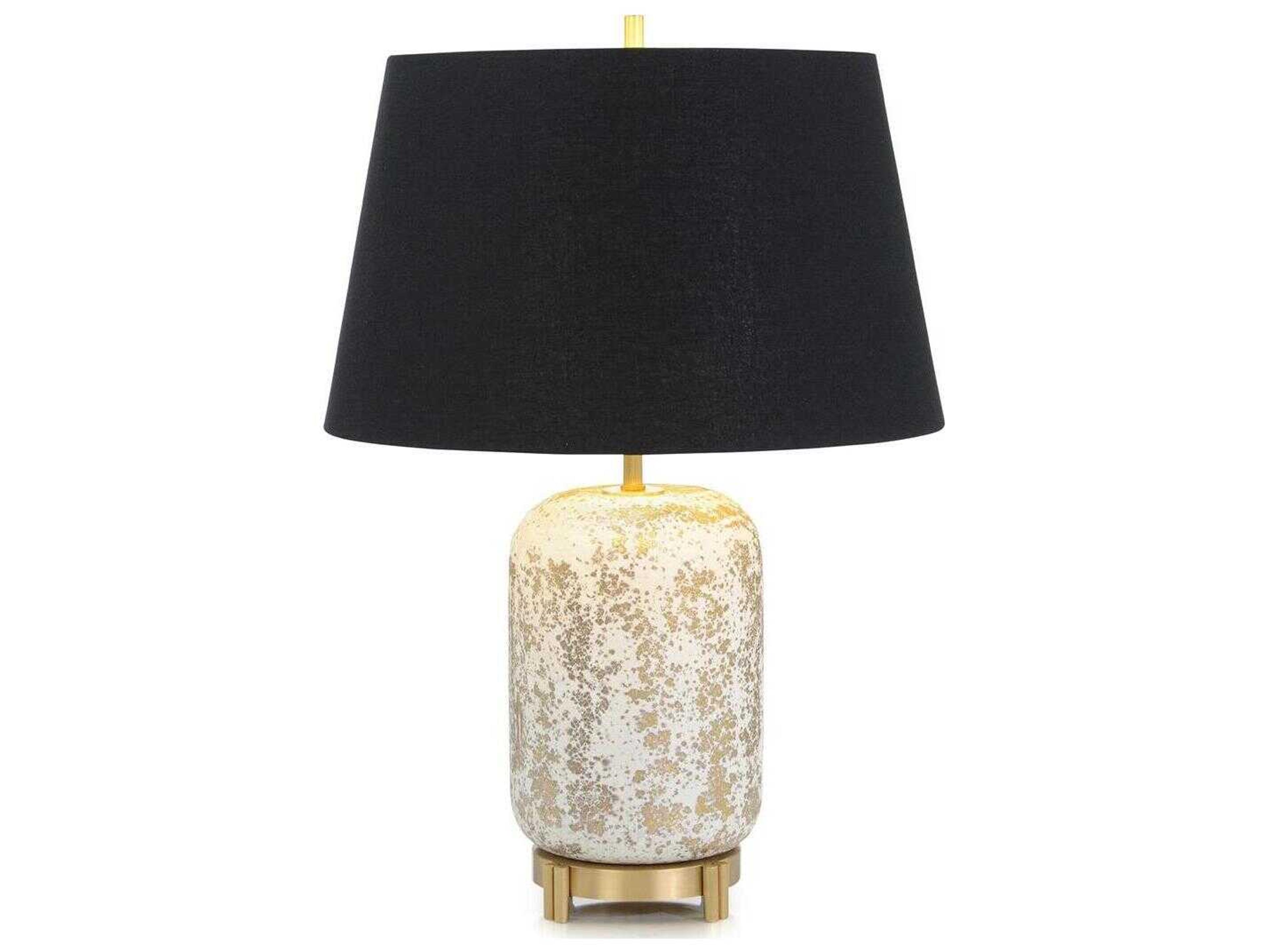 John Richard Daybreak White Gold Black Buffet Lamp