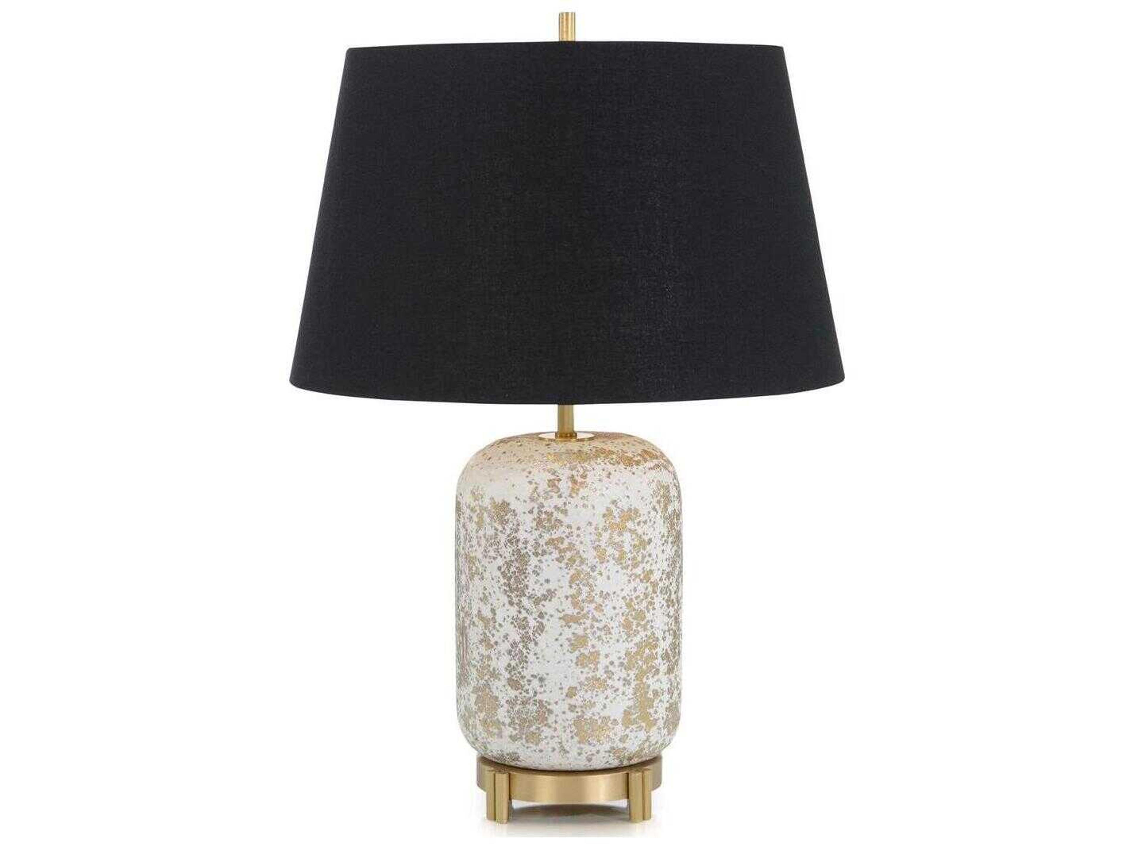 John Richard Daybreak White Gold Black Buffet Lamp