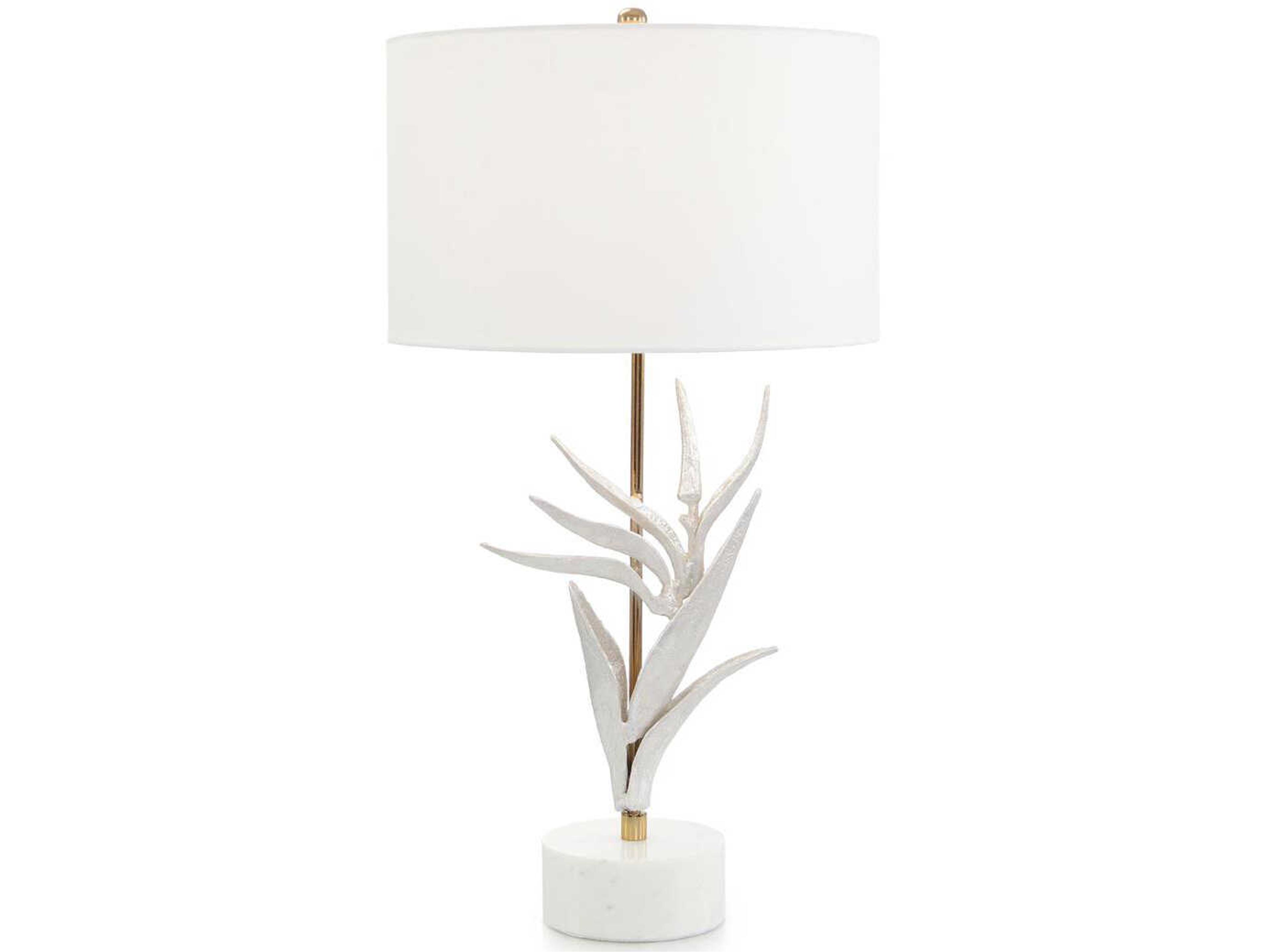 John Richard Birds of Paradise Pearl White Buffet Lamp