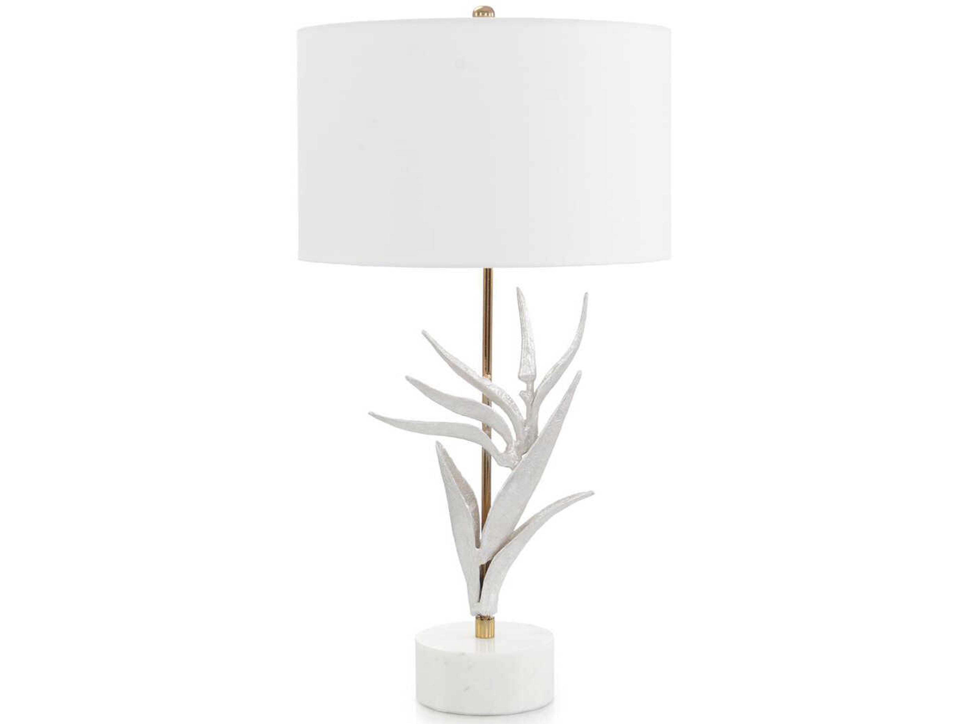 John Richard Birds of Paradise Pearl White Buffet Lamp