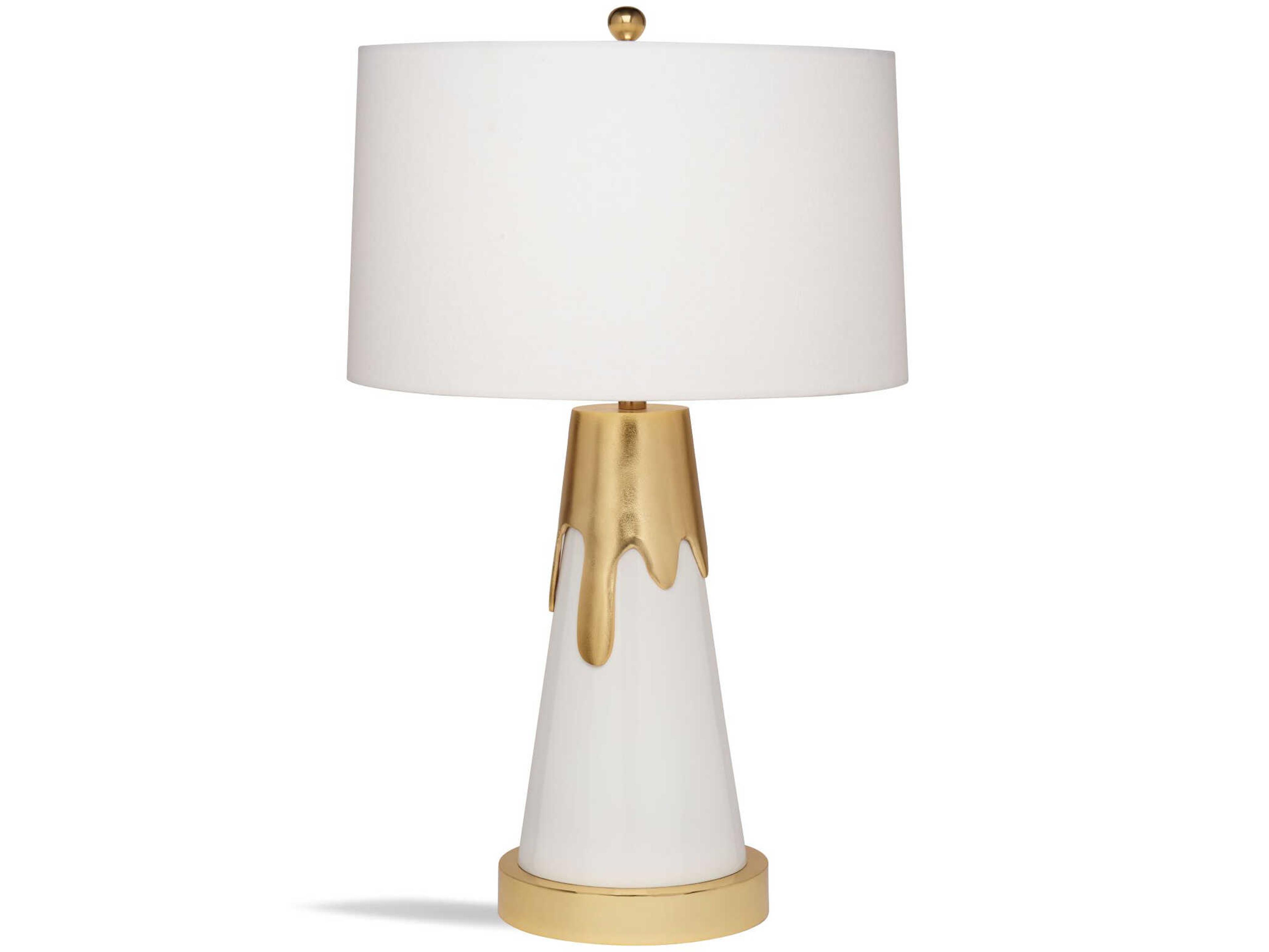 John Richard Melted White Brass Buffet Lamp