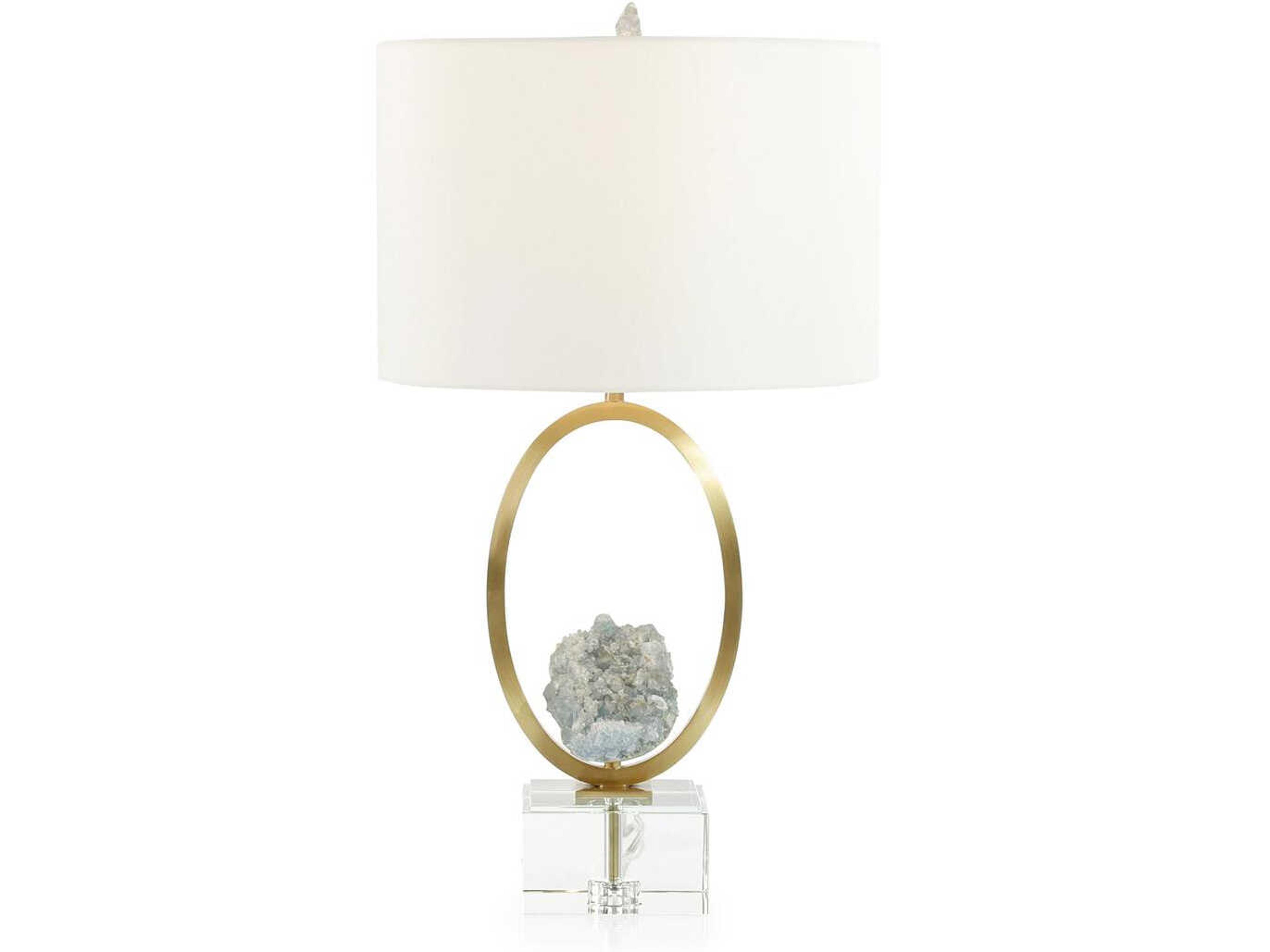 Crystal Geode Gold Buffet Lamp