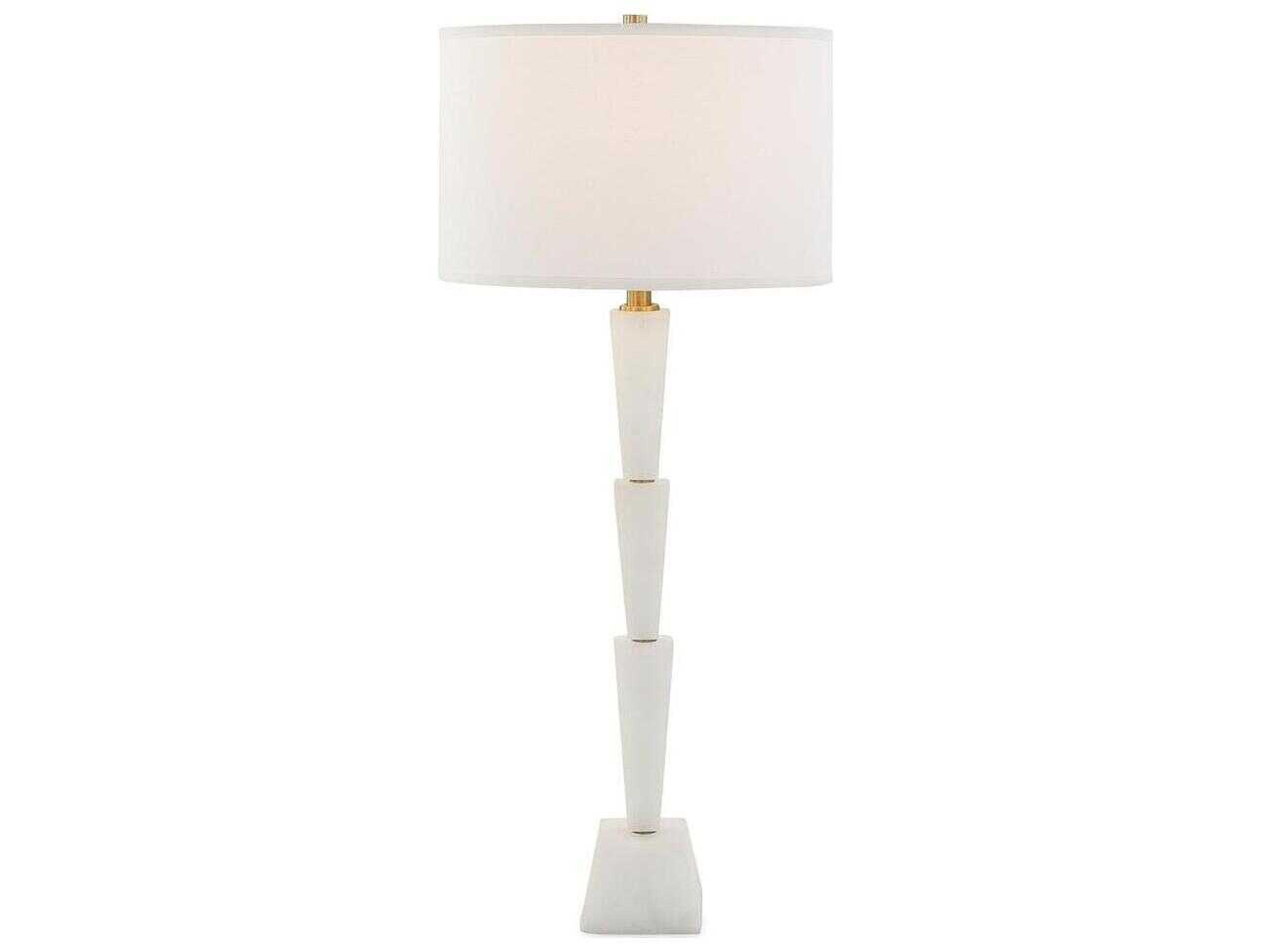 John Richard Giada Bianca White Linen Buffet Lamp