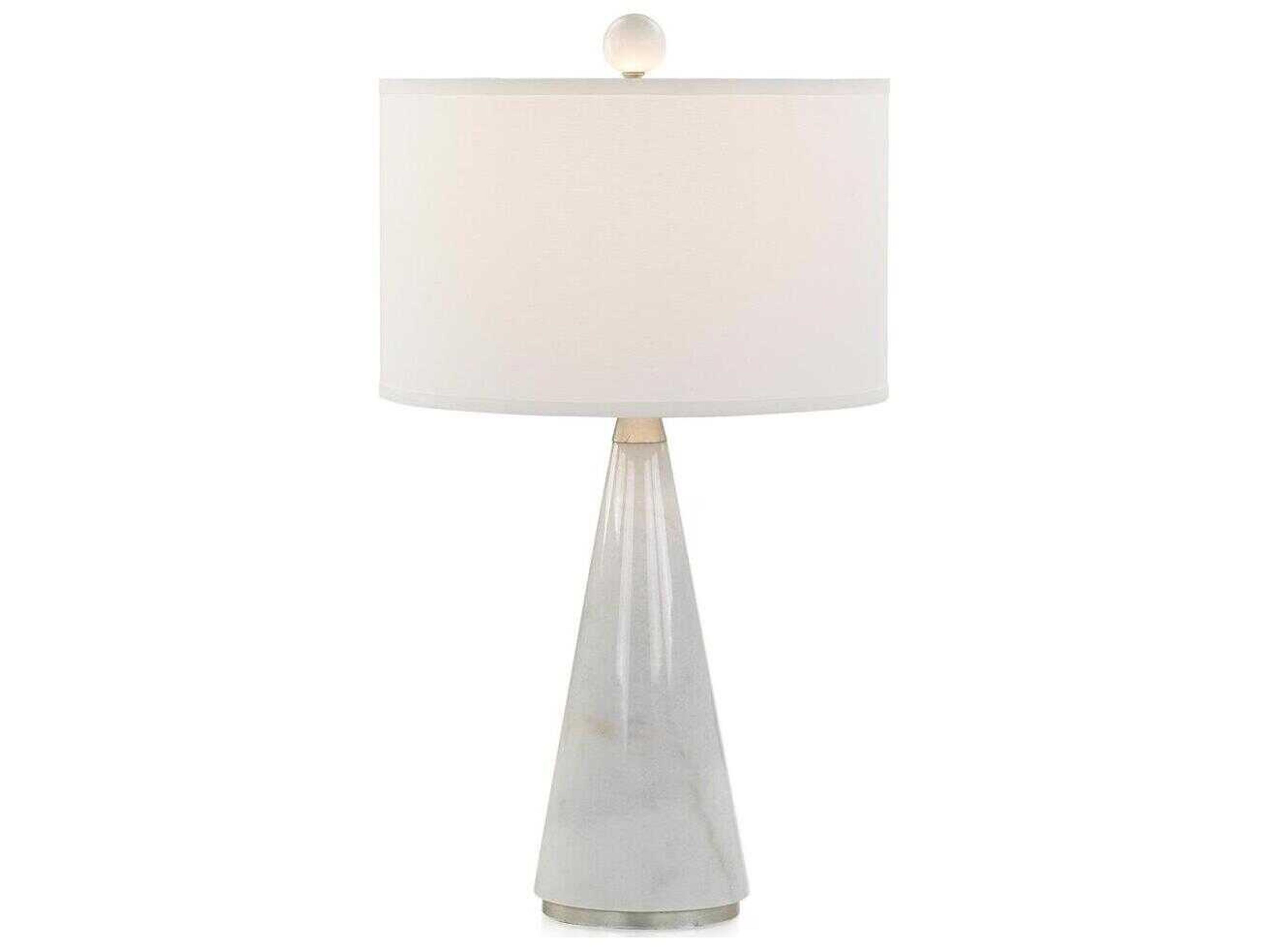 John Richard Kegel White Linen Buffet Lamp