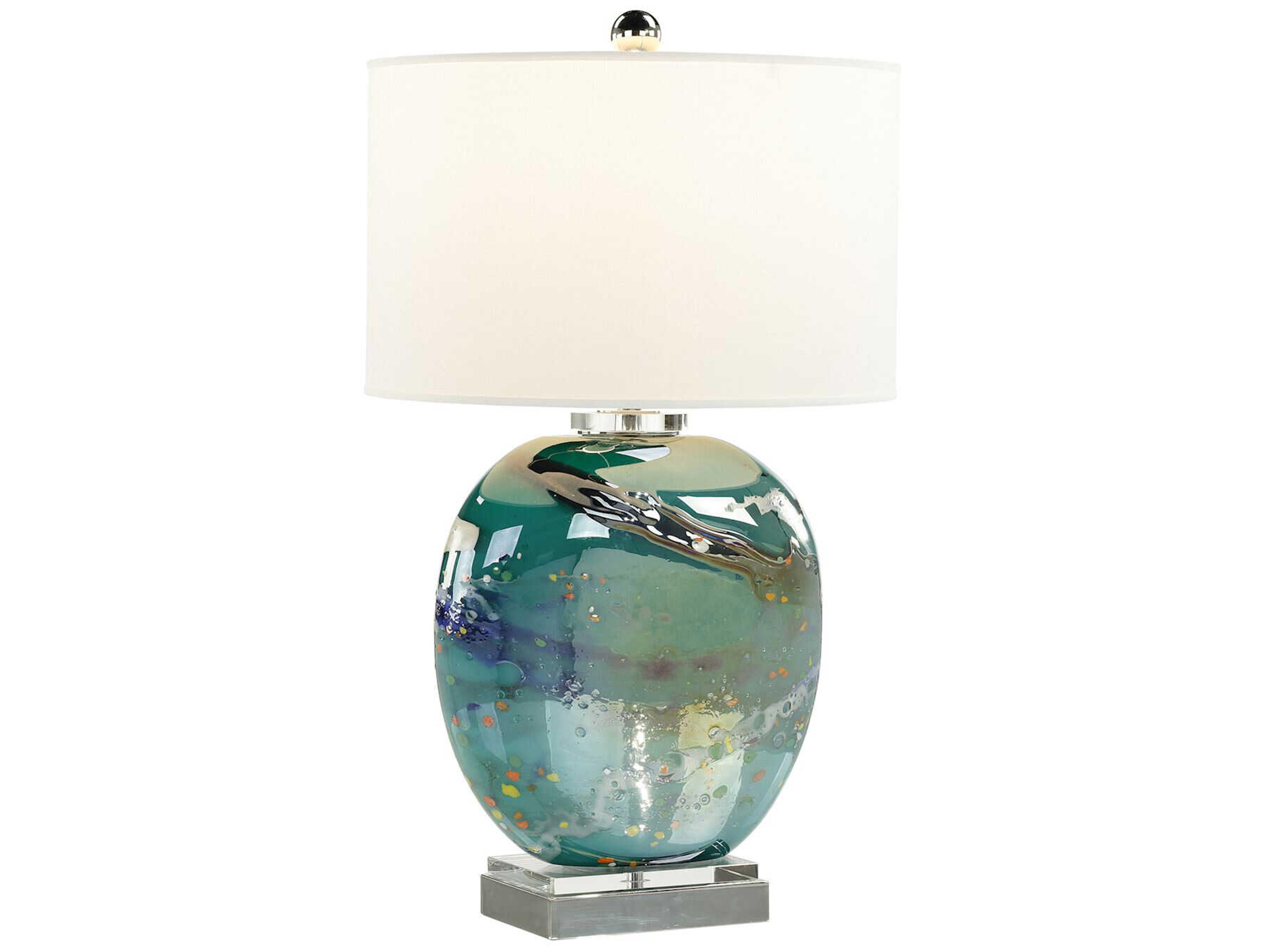 Cosmic Drift Green Buffet Lamp