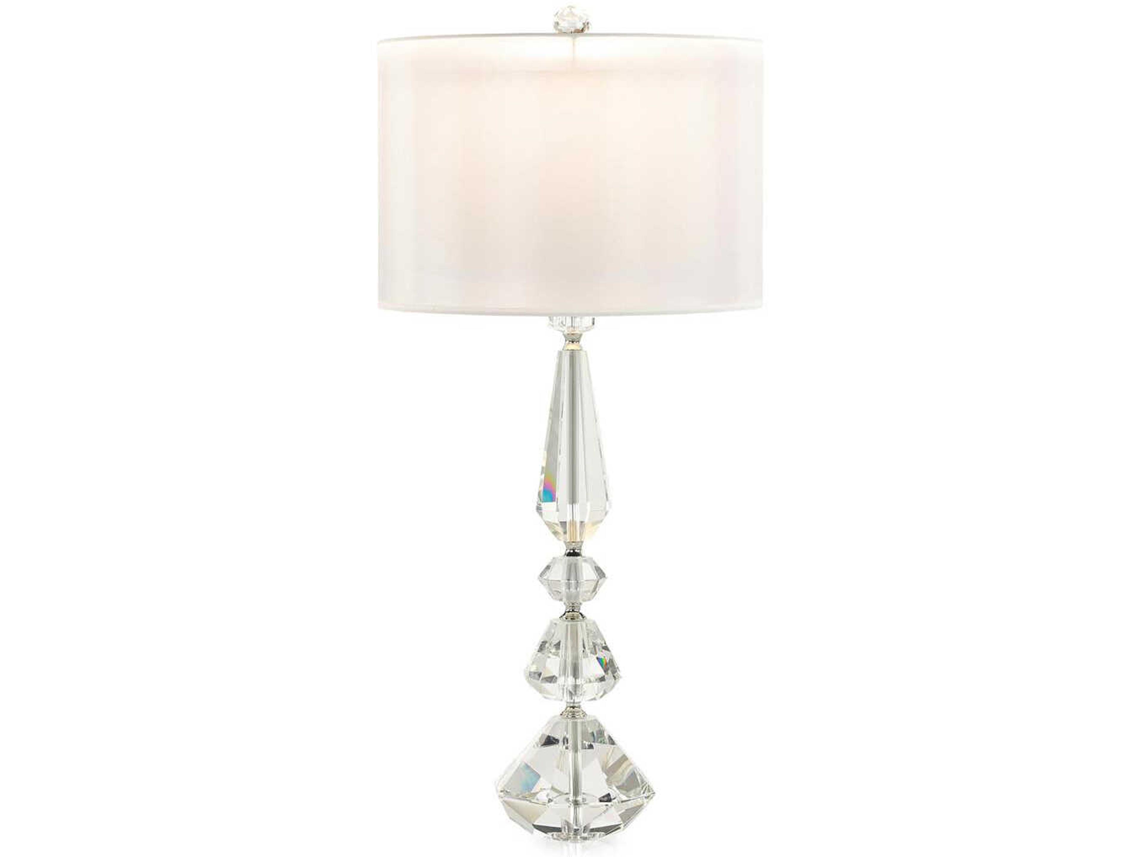 Balustered Crystal Clear Buffet Lamp