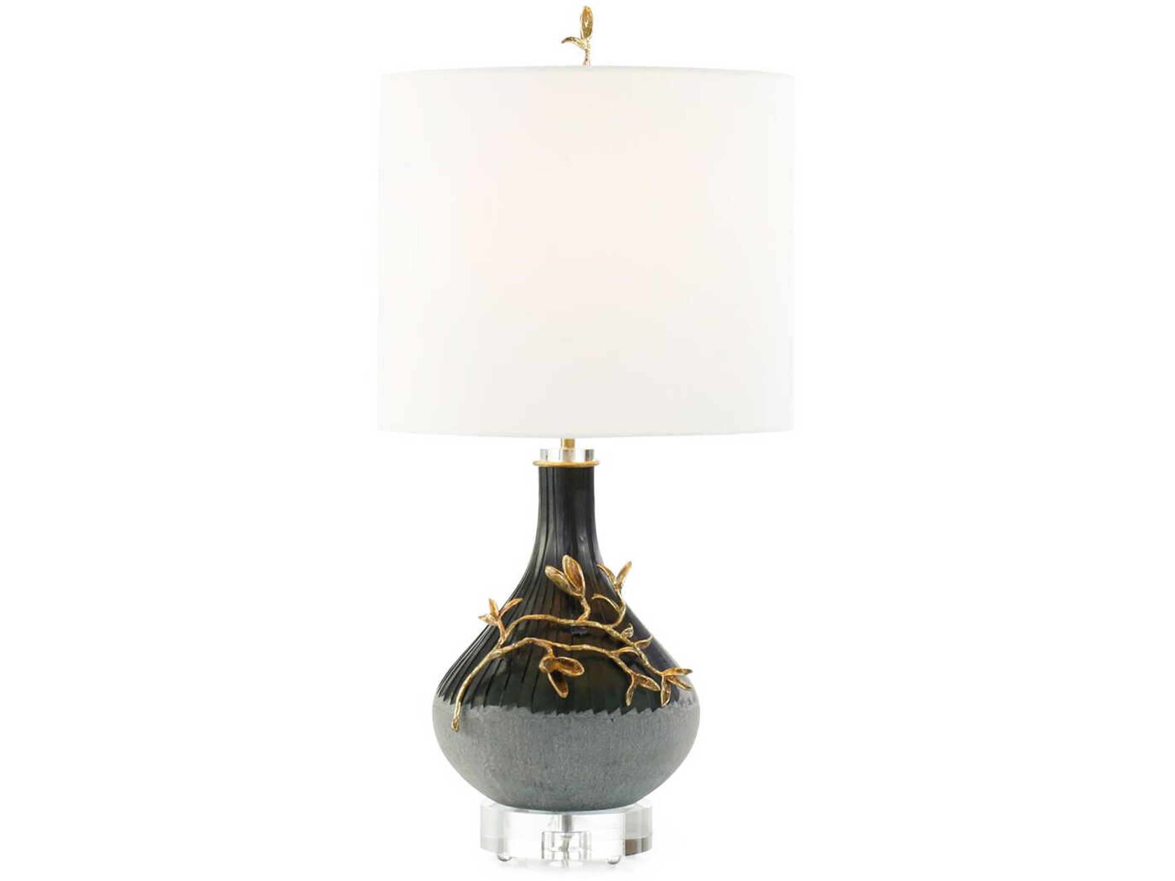Midnight Grove Black Buffet Lamp