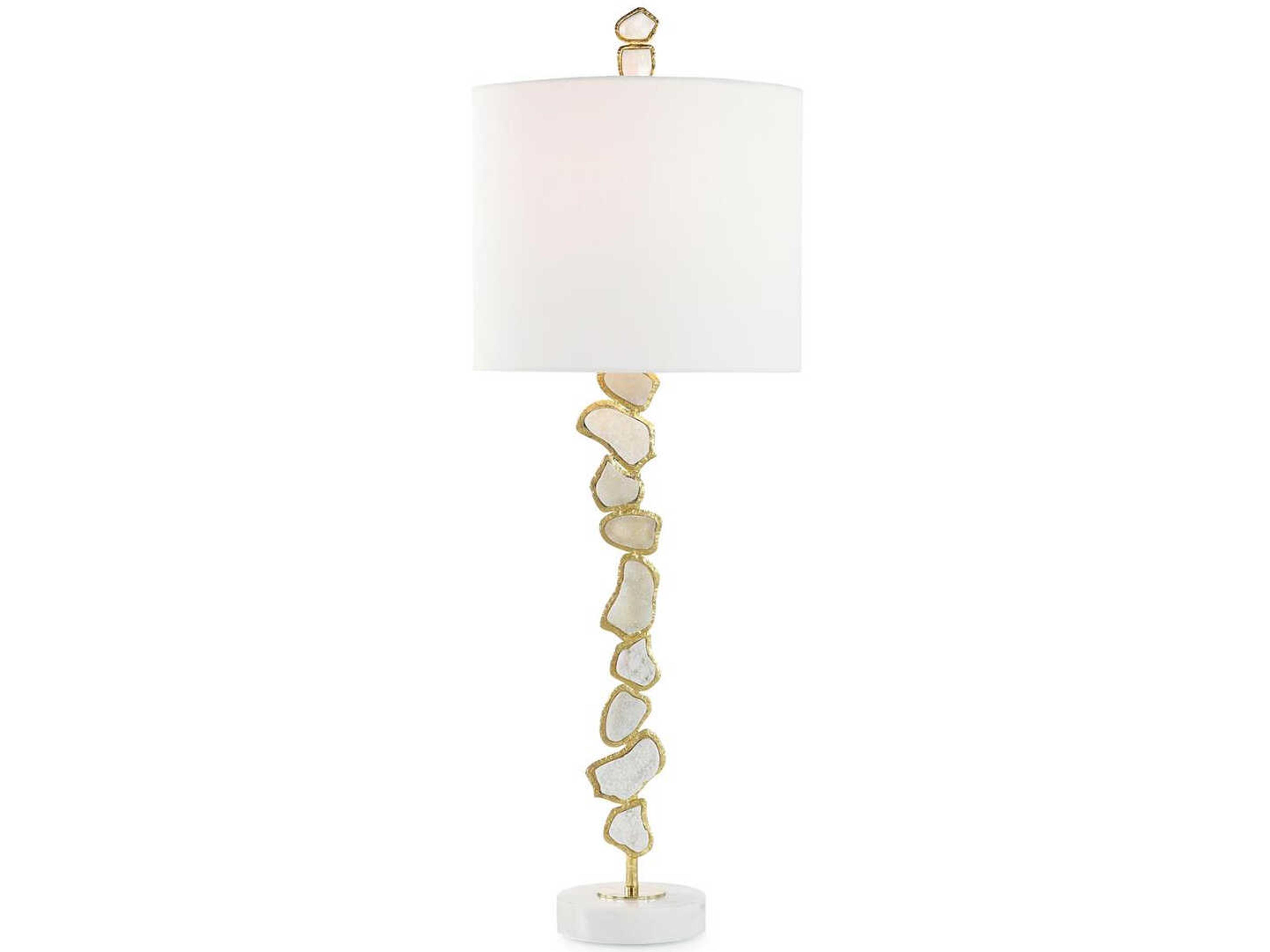 Marble Fragments Gold Buffet Lamp