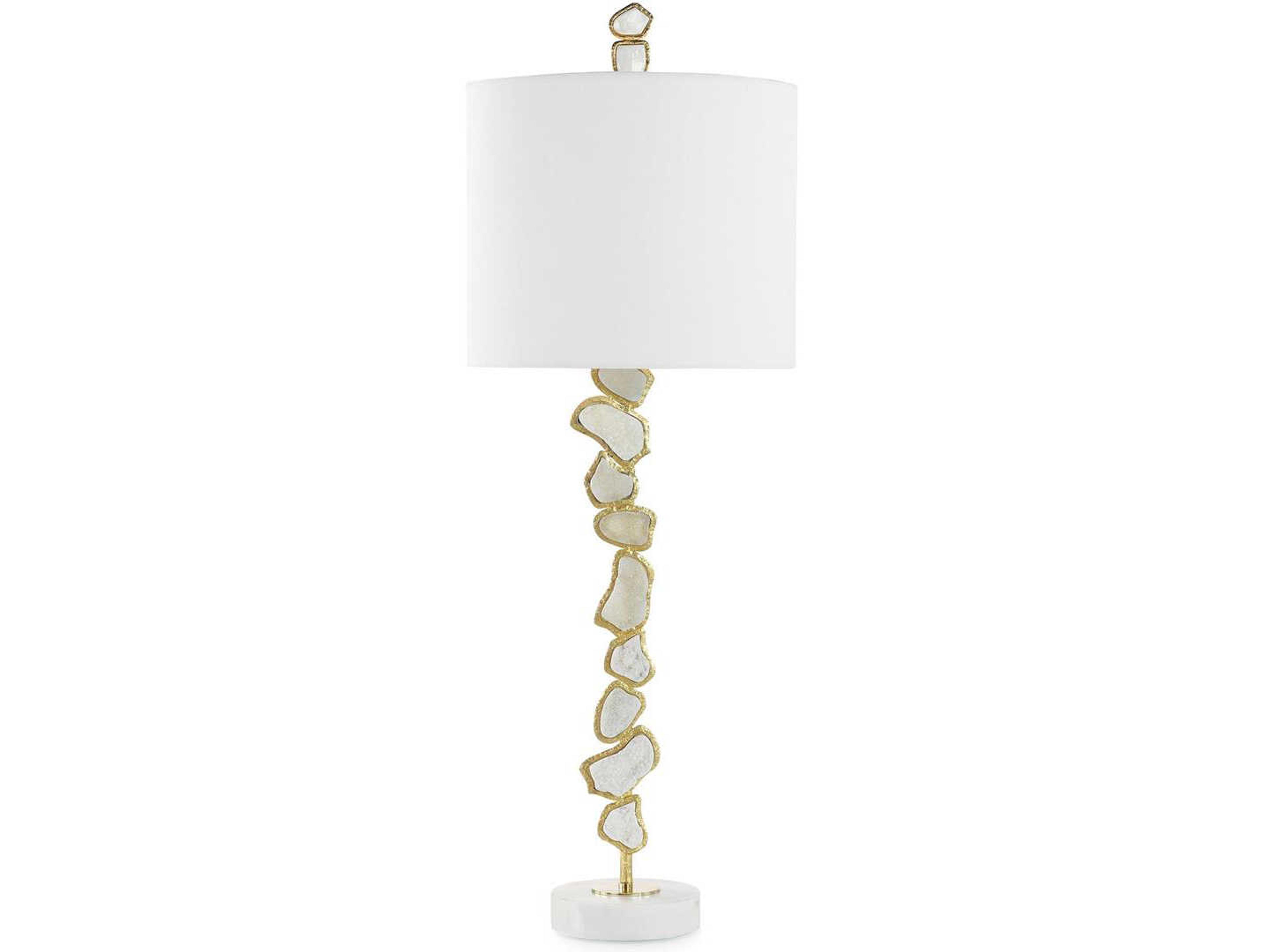 John Richard Marble Fragments Gold Buffet Lamp