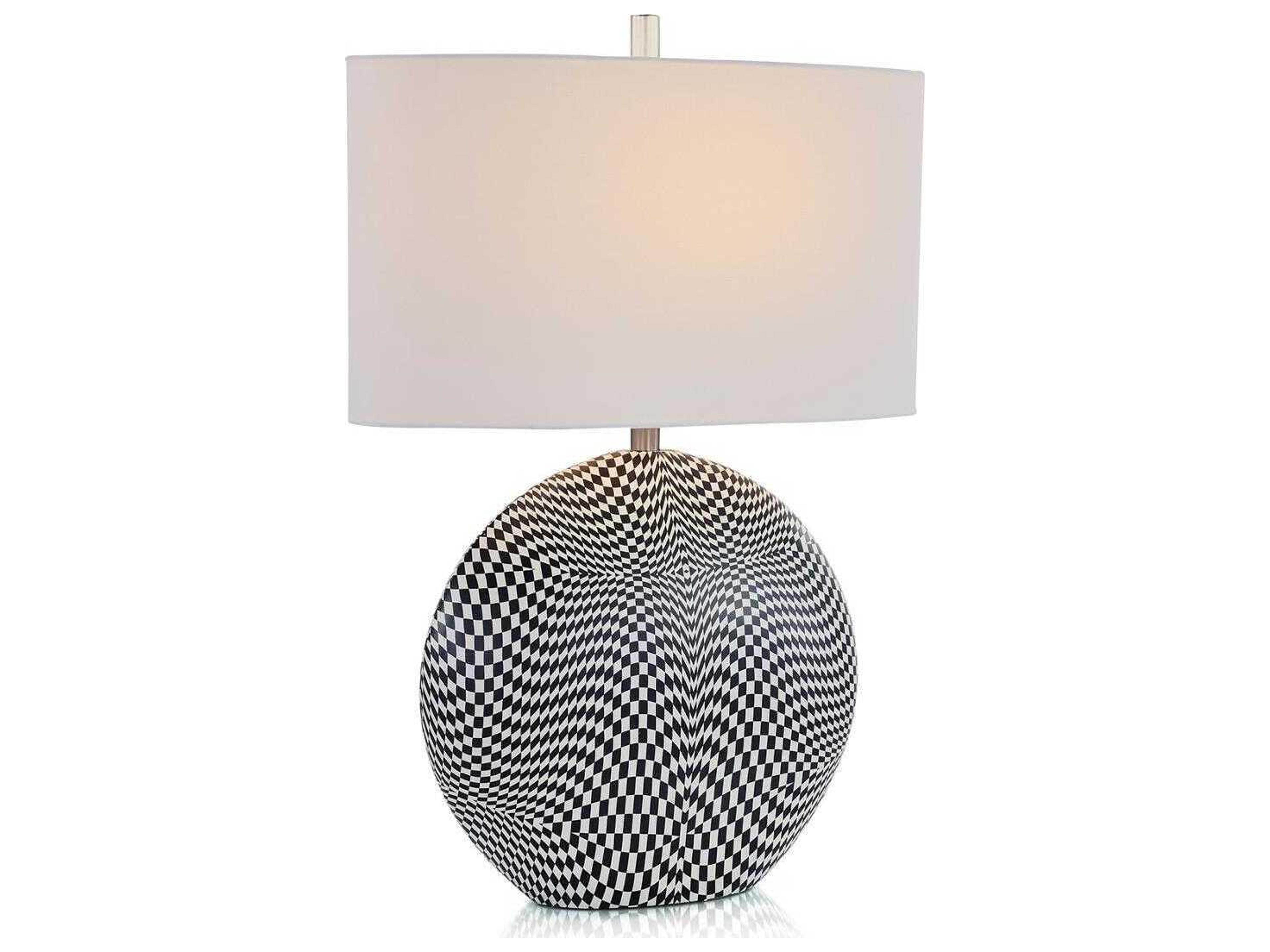 Illusion Black White Buffet Lamp