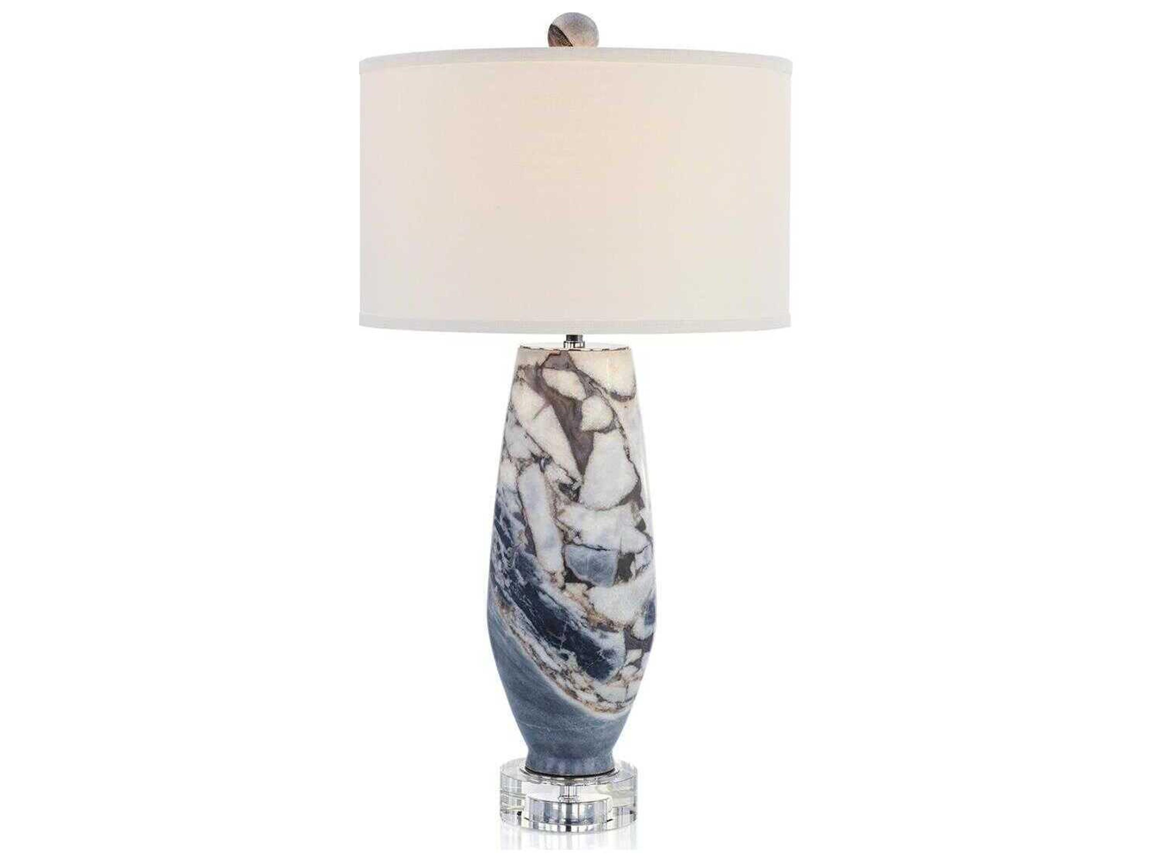 Provence Blue White Brown Buffet Lamp