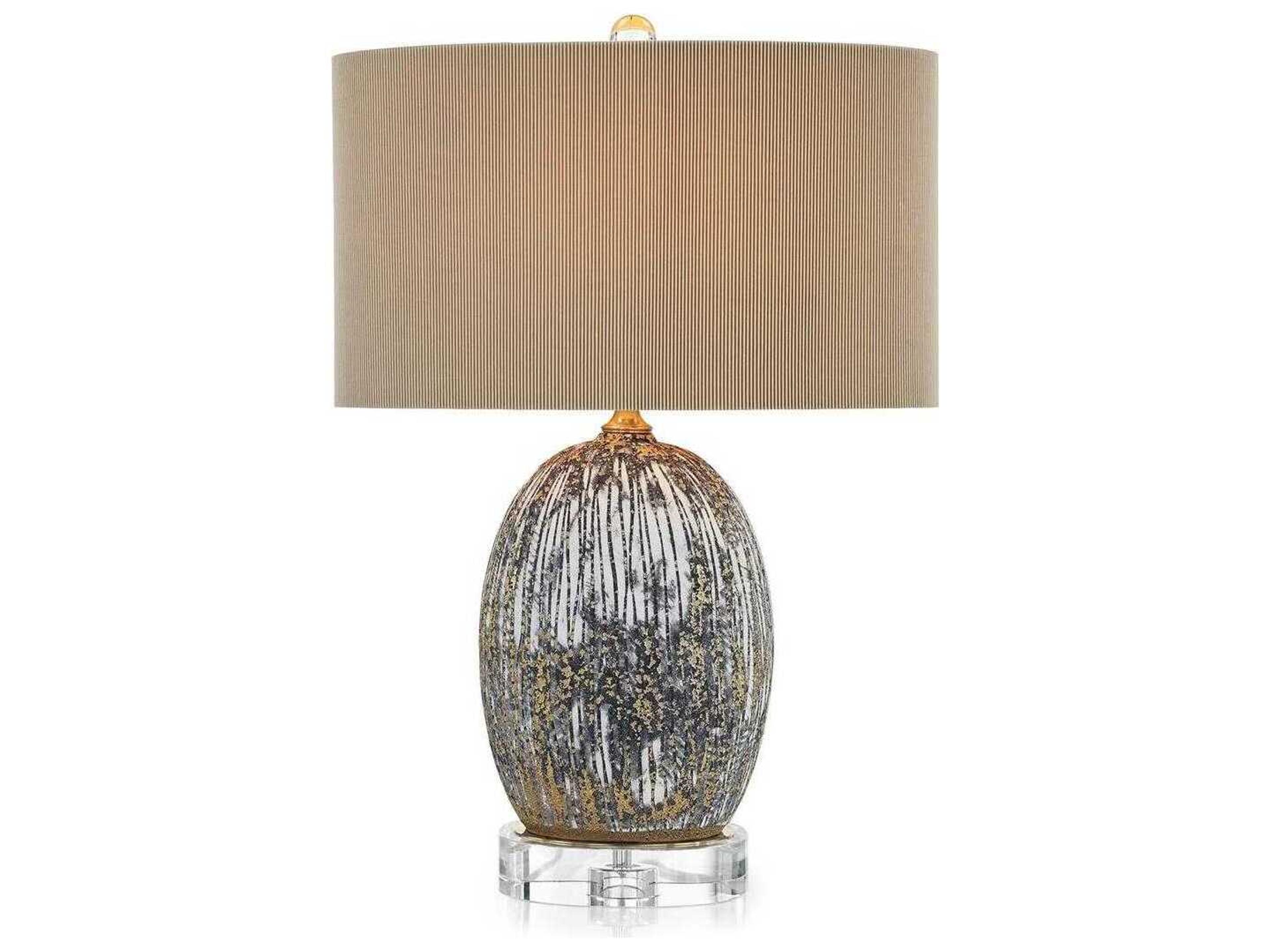 Mira Black Gold Leaf Buffet Lamp