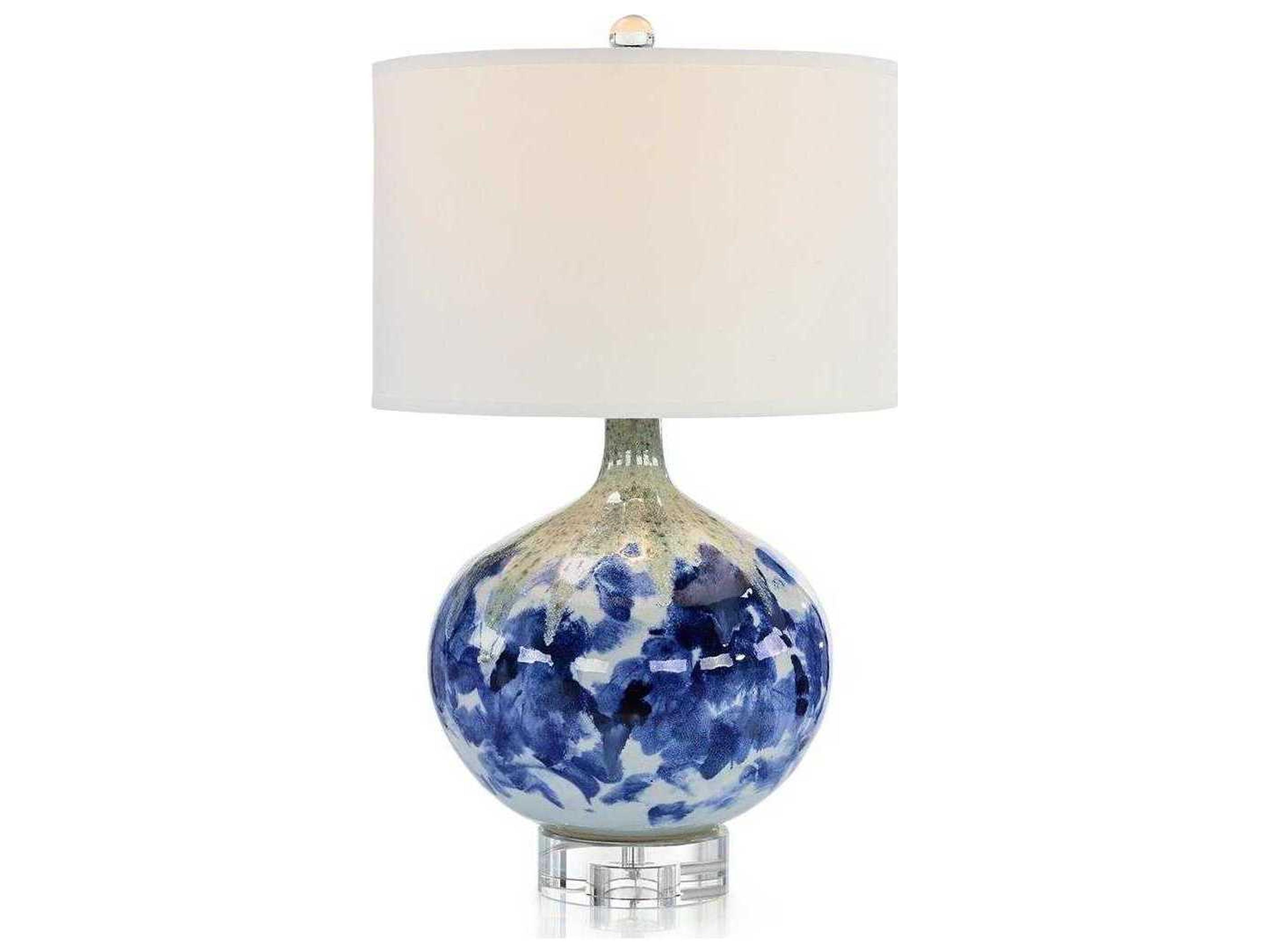 John Richard Sora Blue White Buffet Lamp