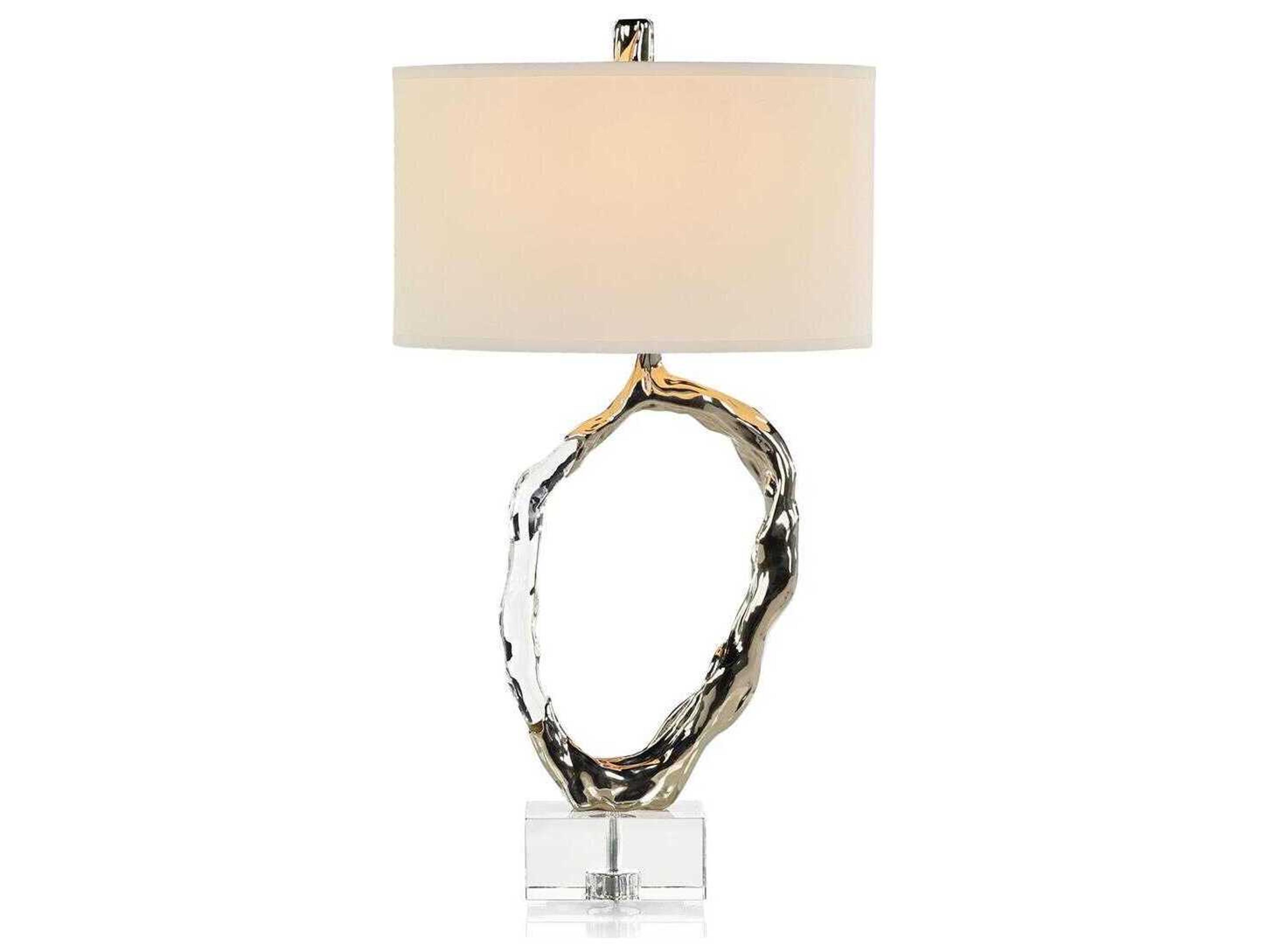 Metallic Ice Polished Nickel Buffet Lamp