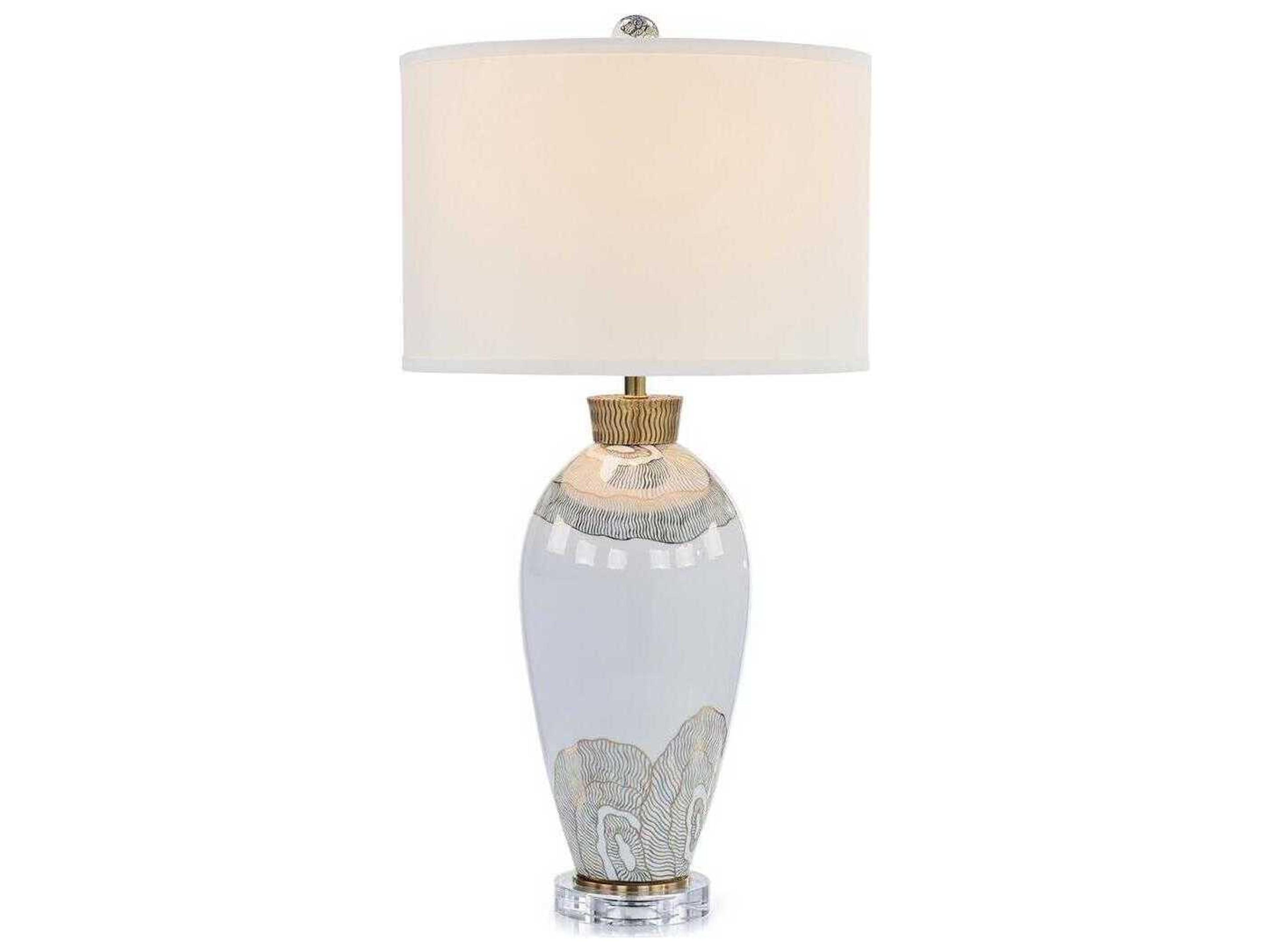 Mithran White Gold Buffet Lamp