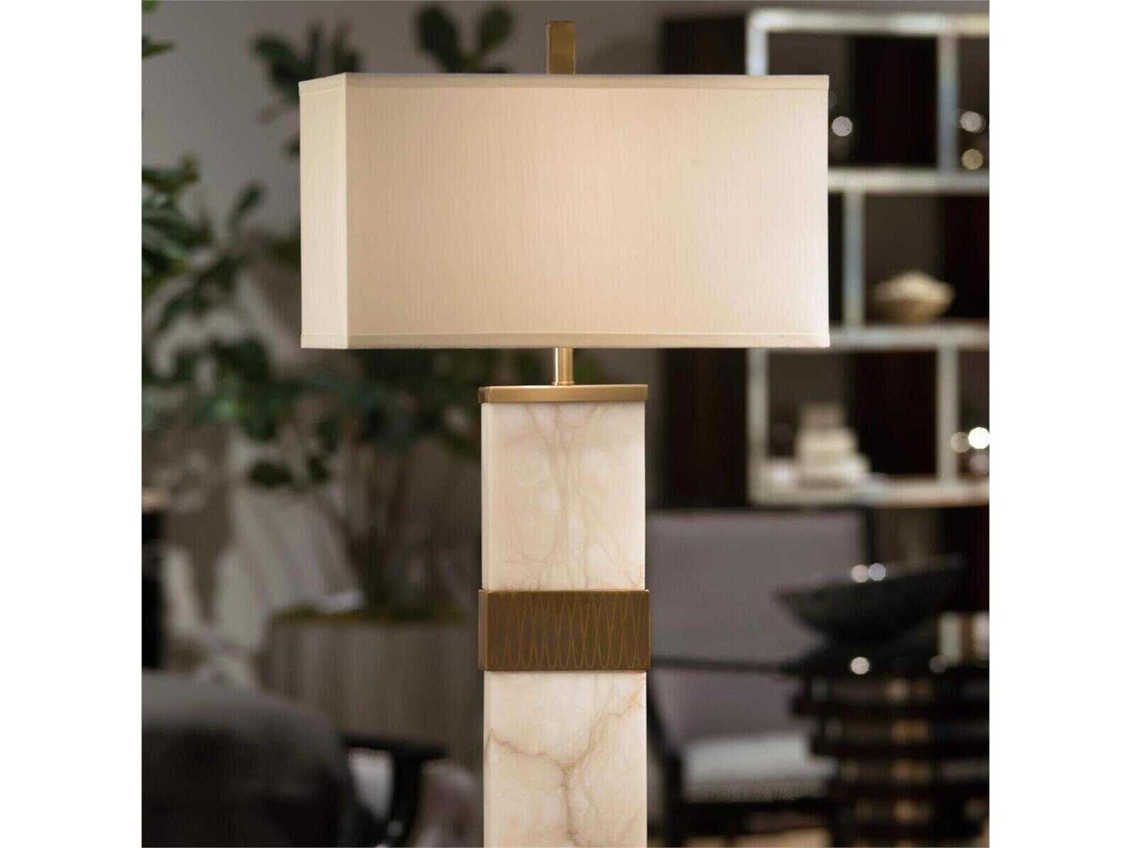 John Richard Column Brass Buffet Lamp