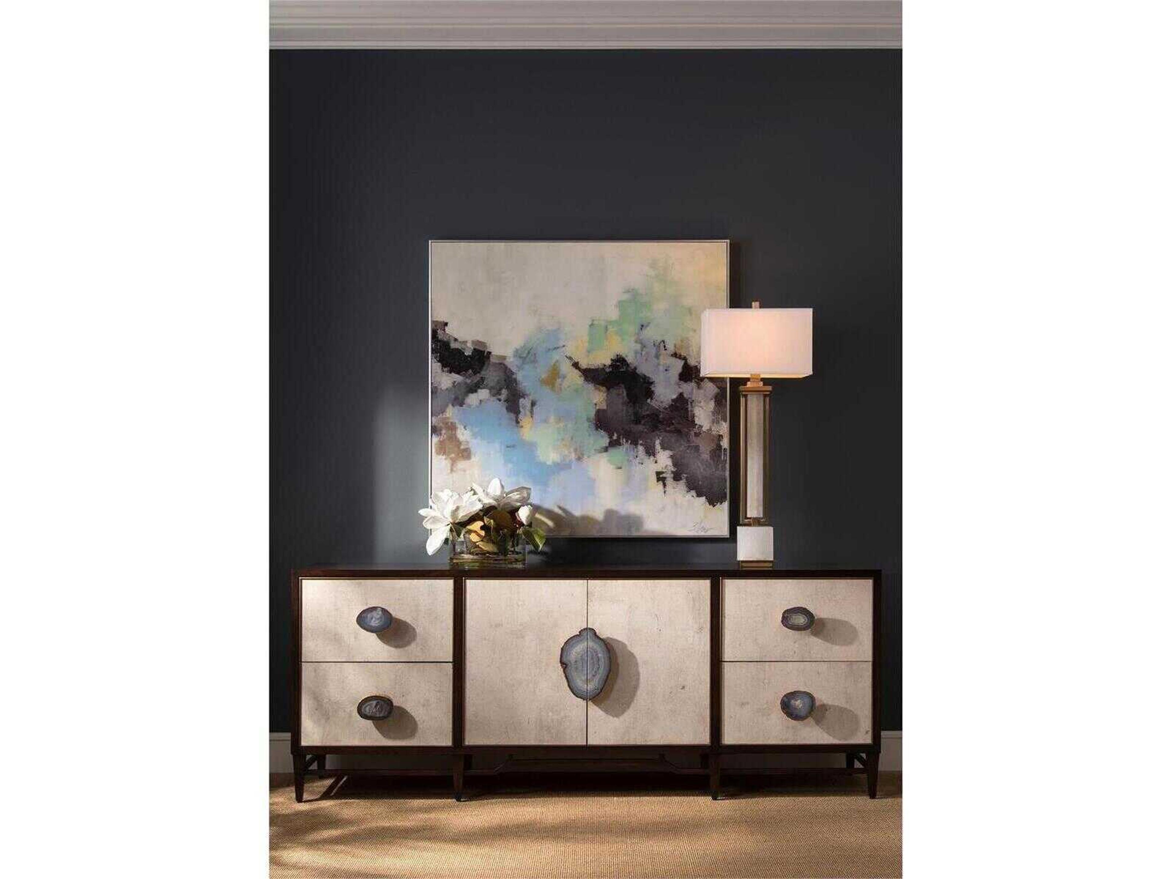 John Richard Alabaster White Buffet Lamp