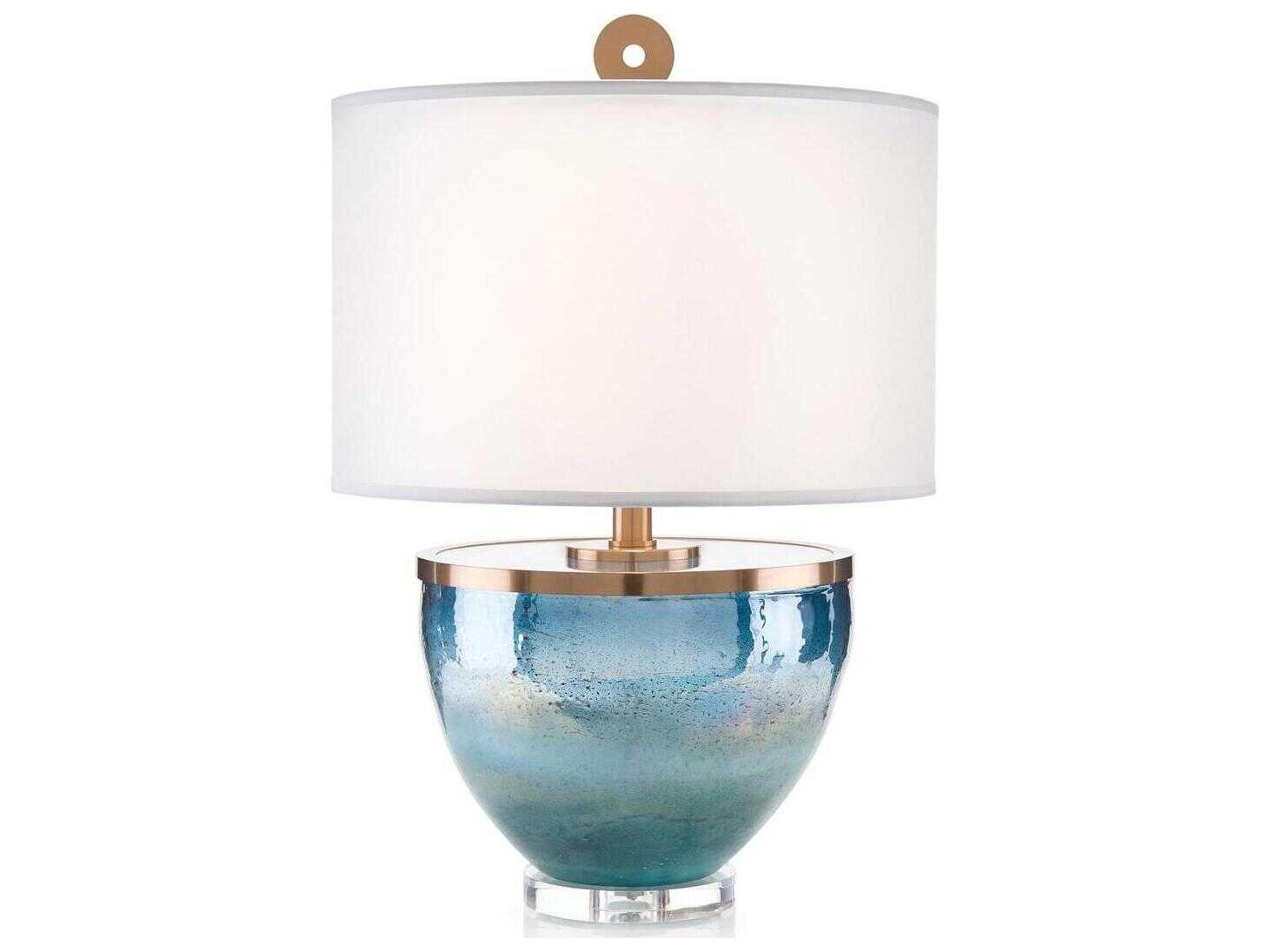 John Richard Islamorada Blue Glass Buffet Lamp