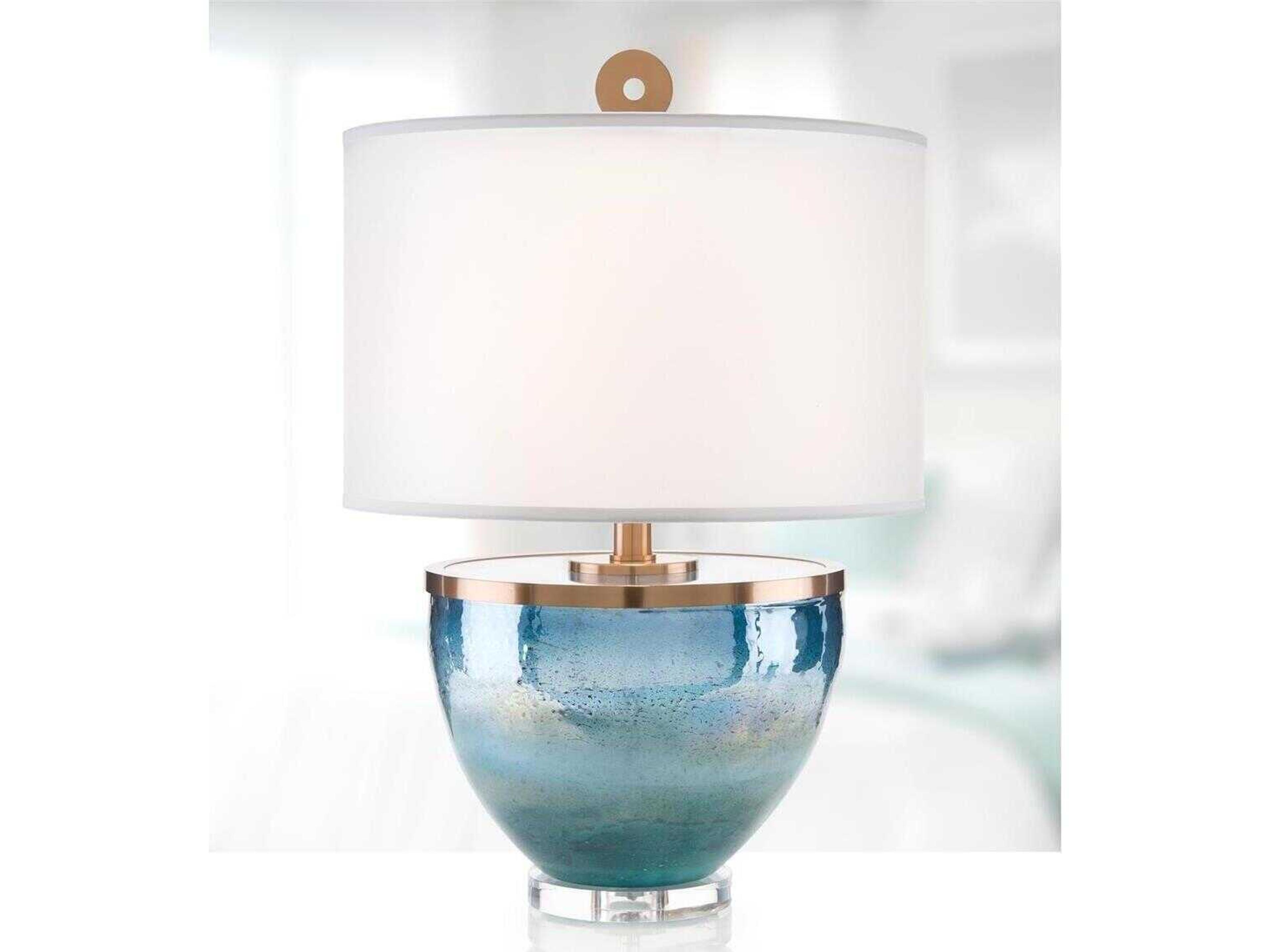 John Richard Islamorada Blue Glass Buffet Lamp
