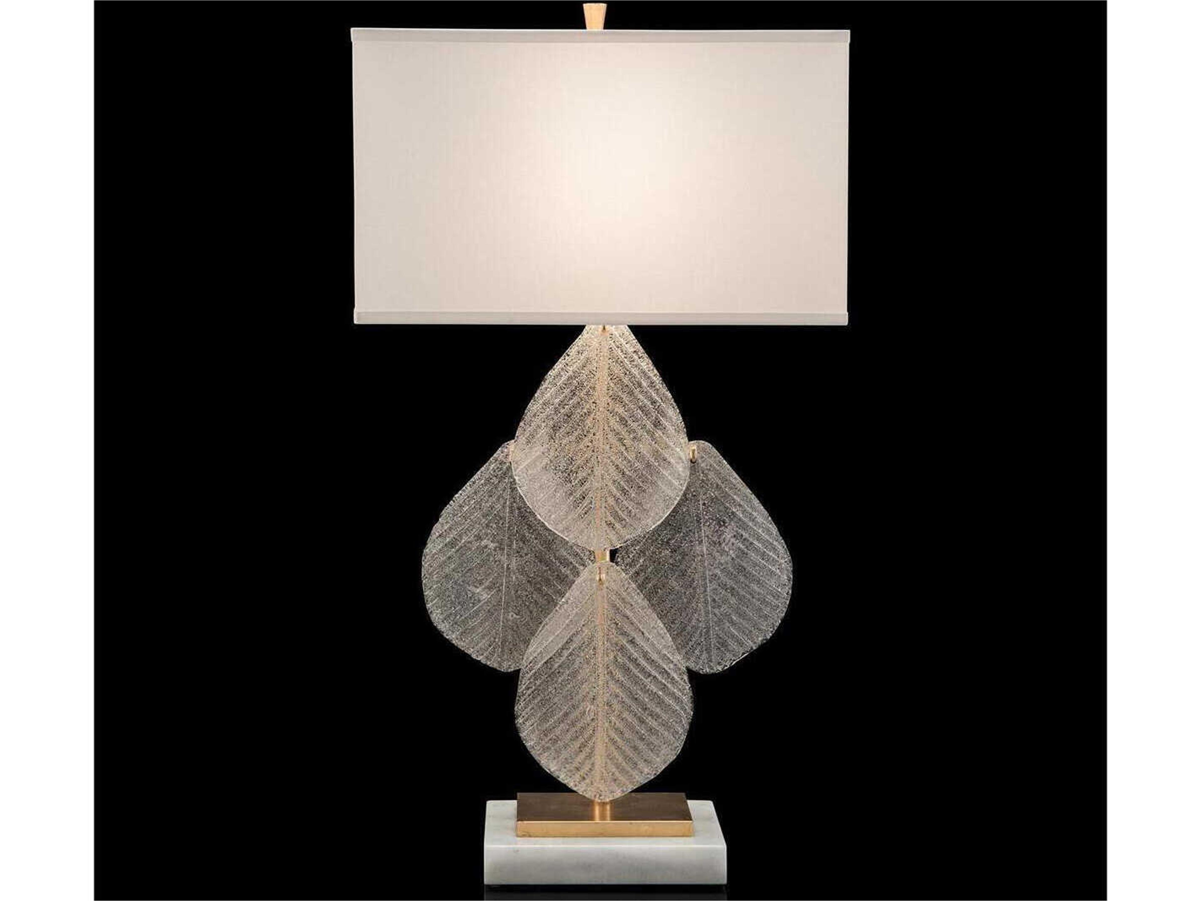 Glass Petal Clear Buffet Lamp