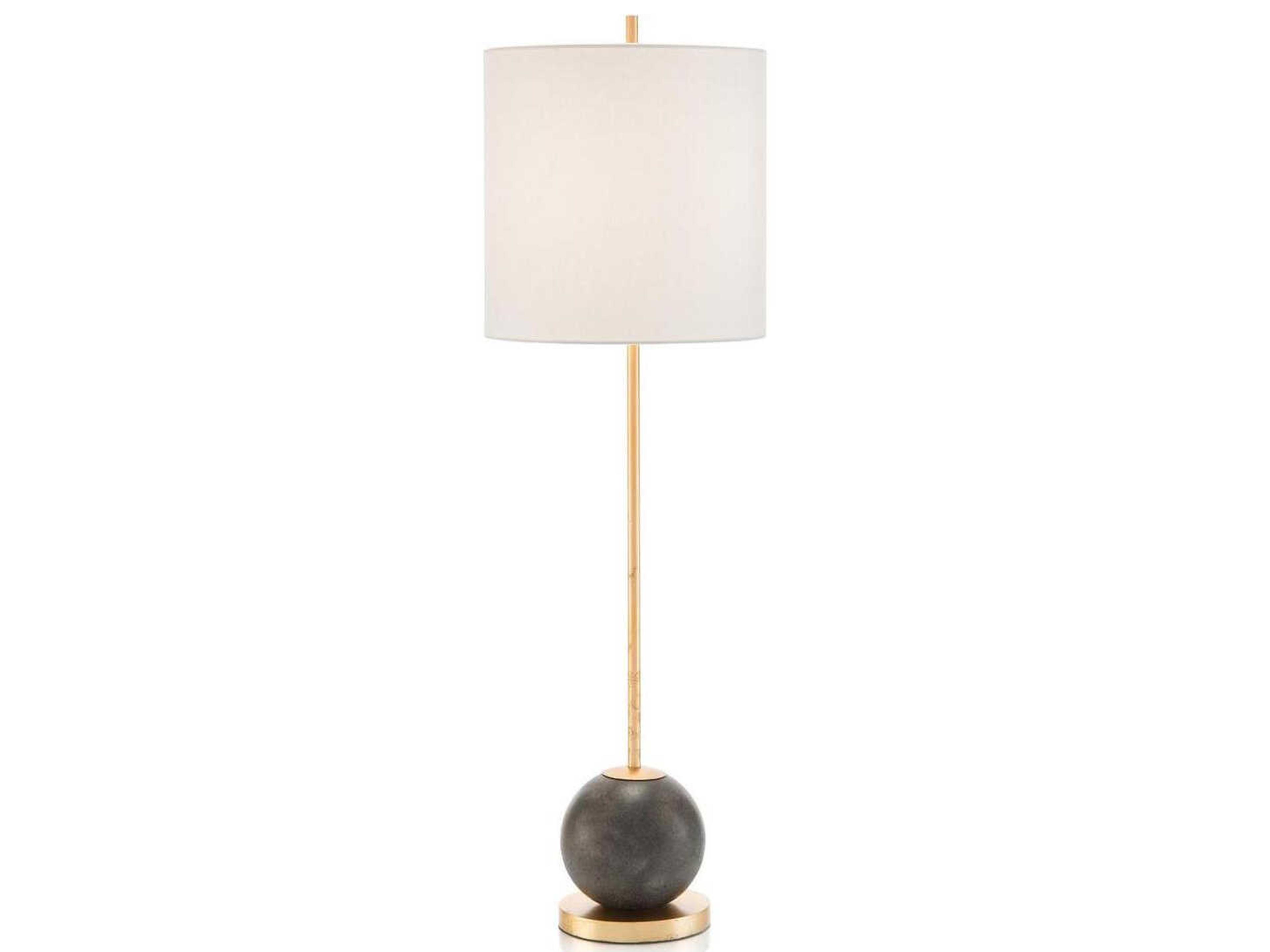Concrete Sphere Bronze Buffet Lamp