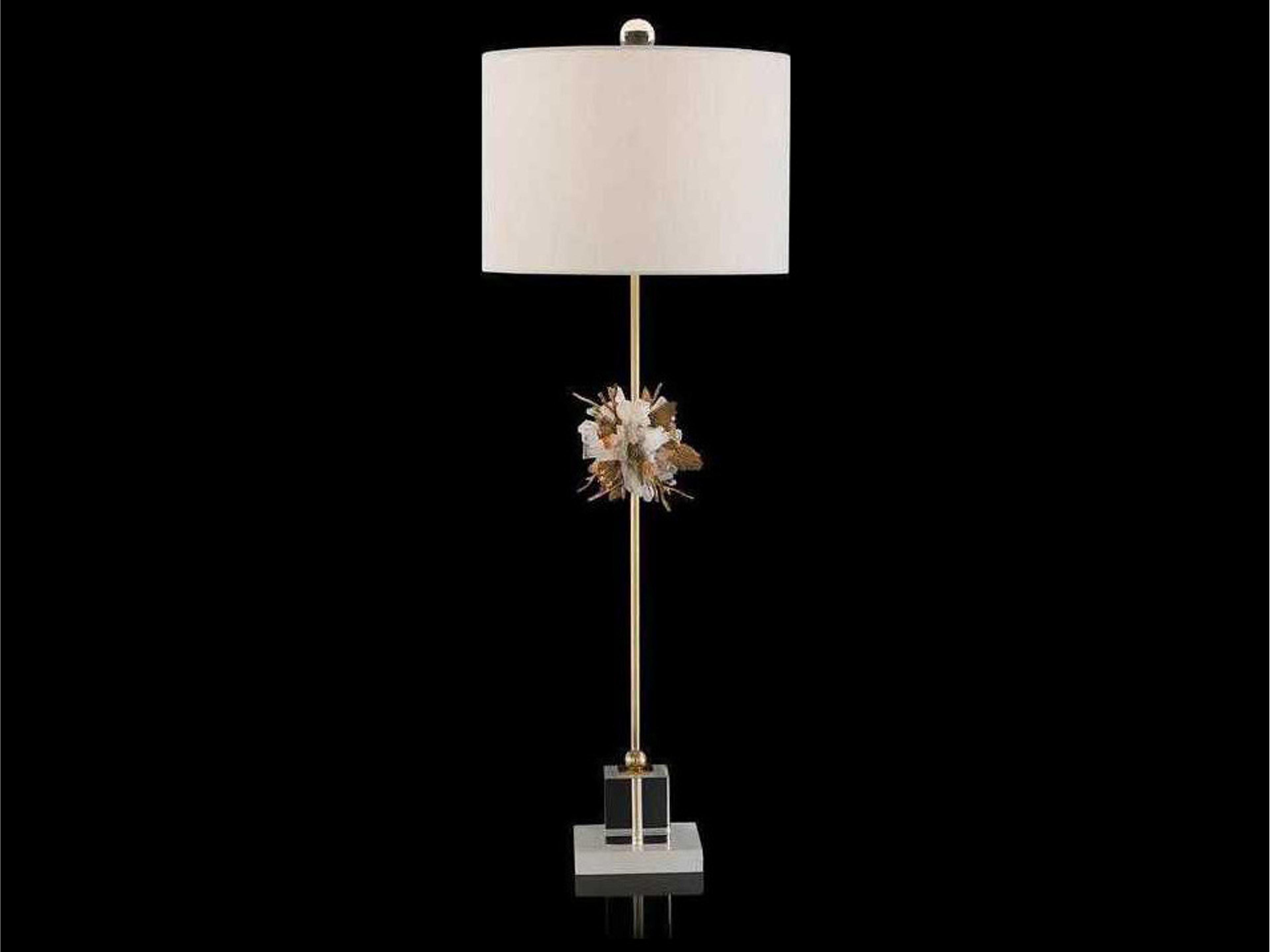 John Richard Organic Stones Gold White Buffet Lamp
