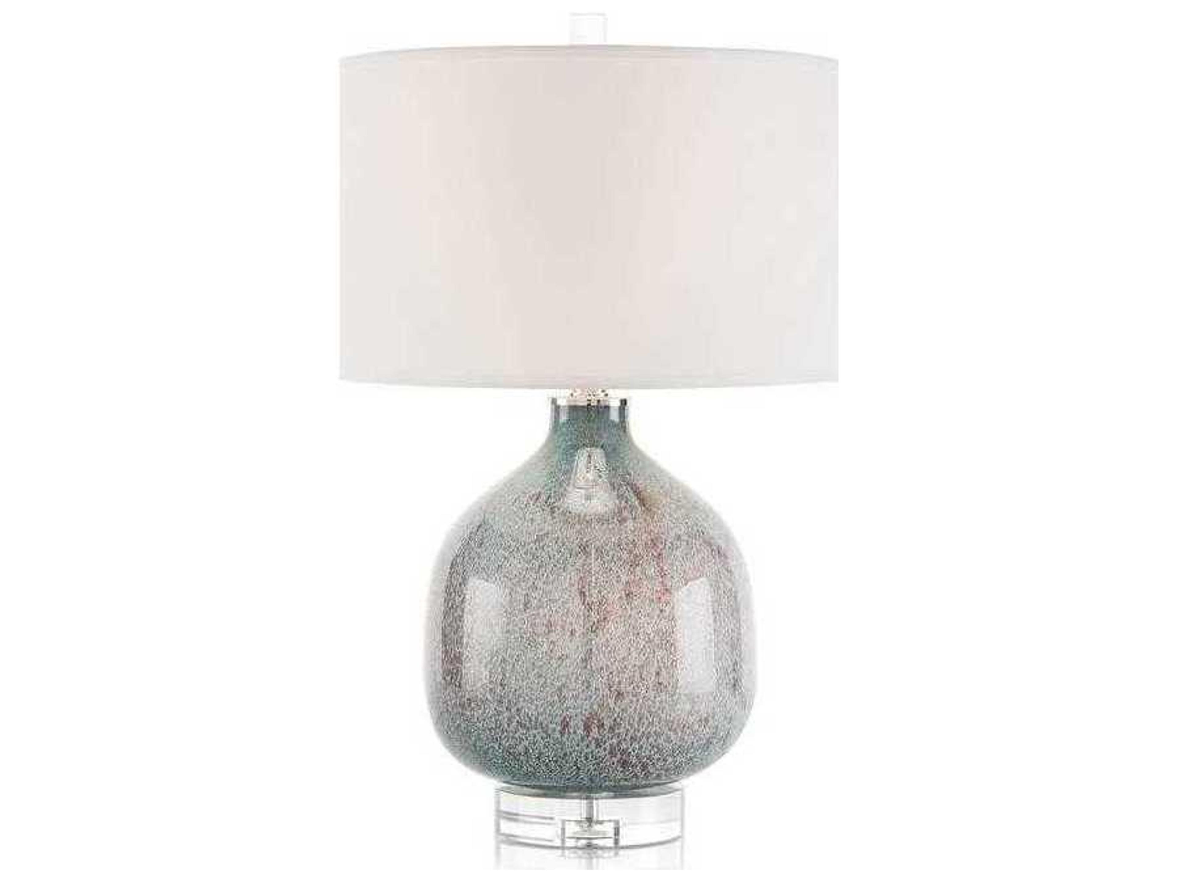 John Richard Polished Nickel Gray Buffet Lamp