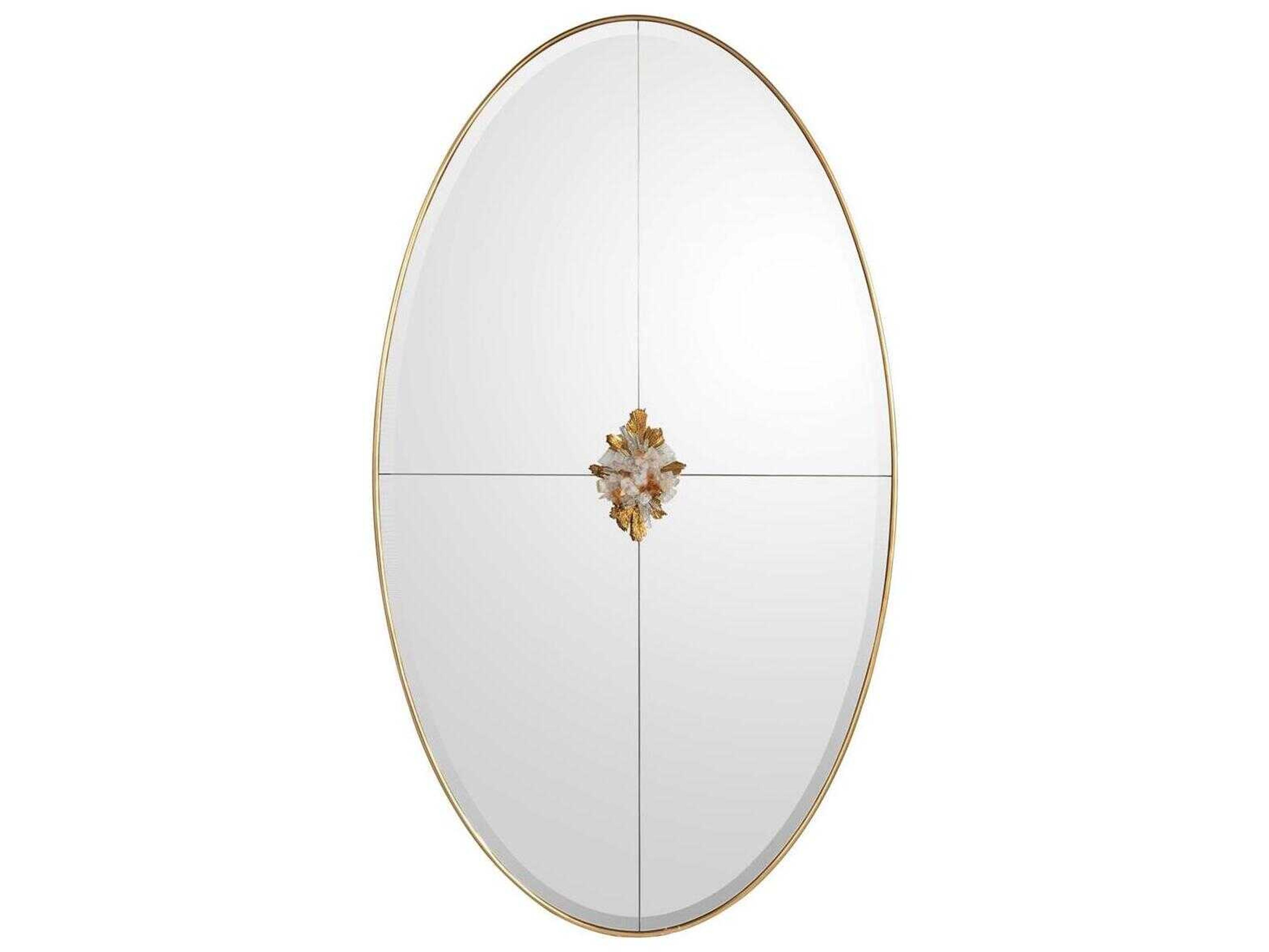 John Richard Gadlas Gold Oval Wall Mirror