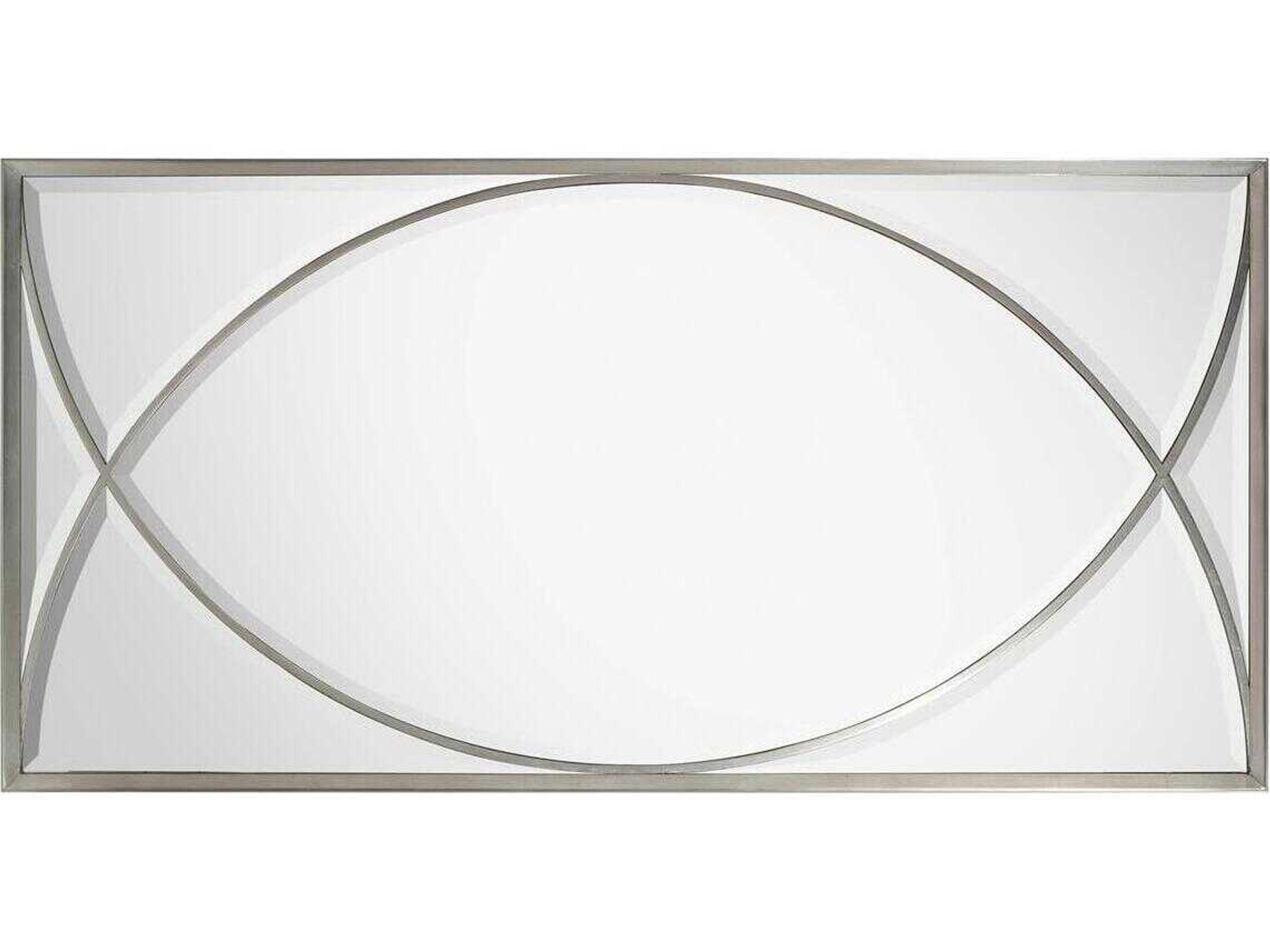 John Richard Symmetry Pewter Silver Rectangular Wall Mirror
