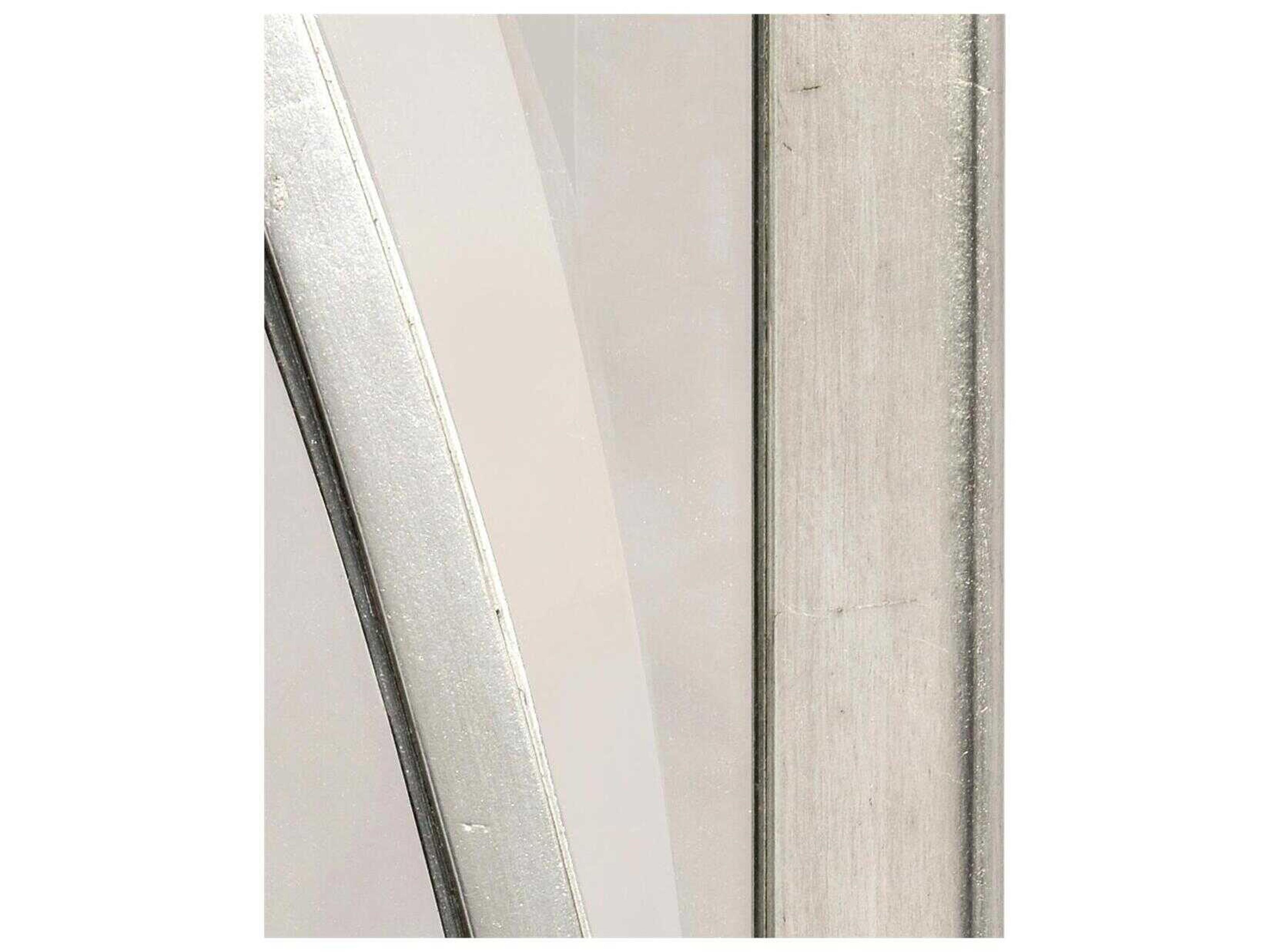 John Richard Symmetry Pewter Silver Rectangular Wall Mirror