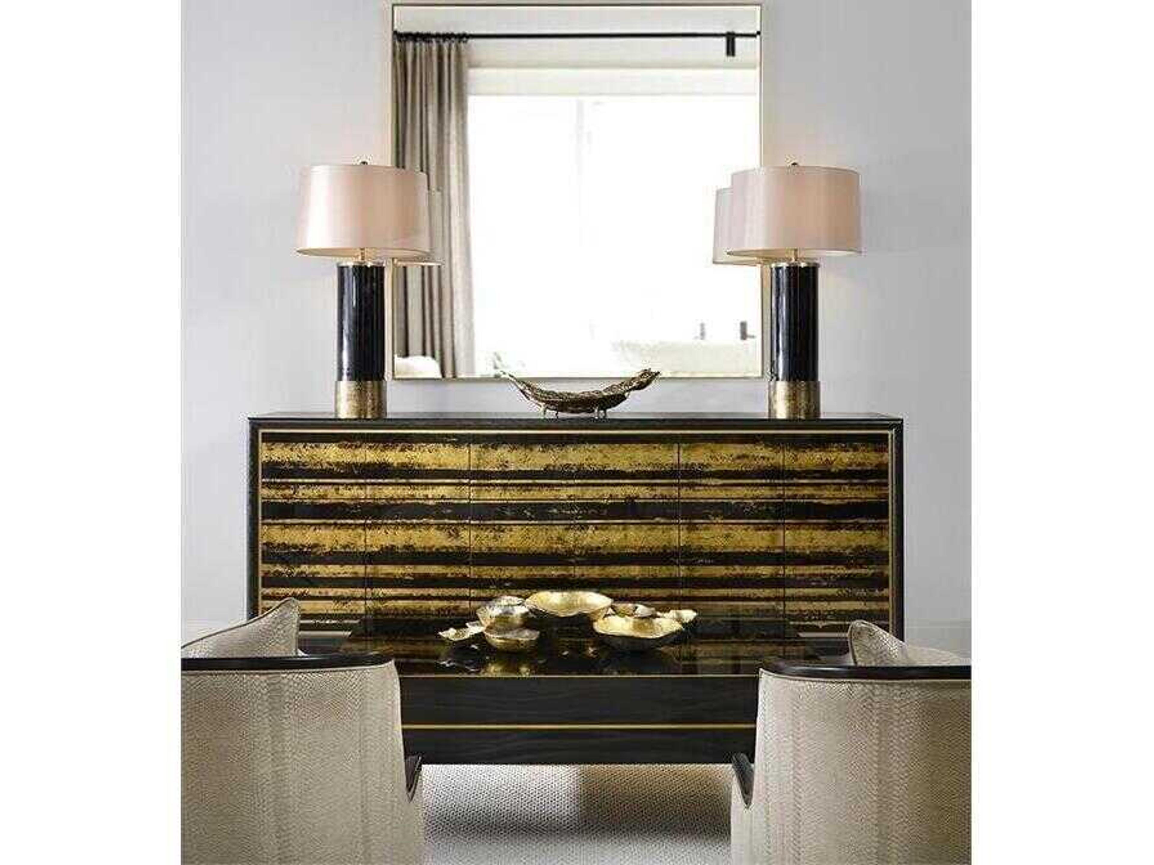 John Richard Shaye Rawson Rochester Gold Square Wall Mirror