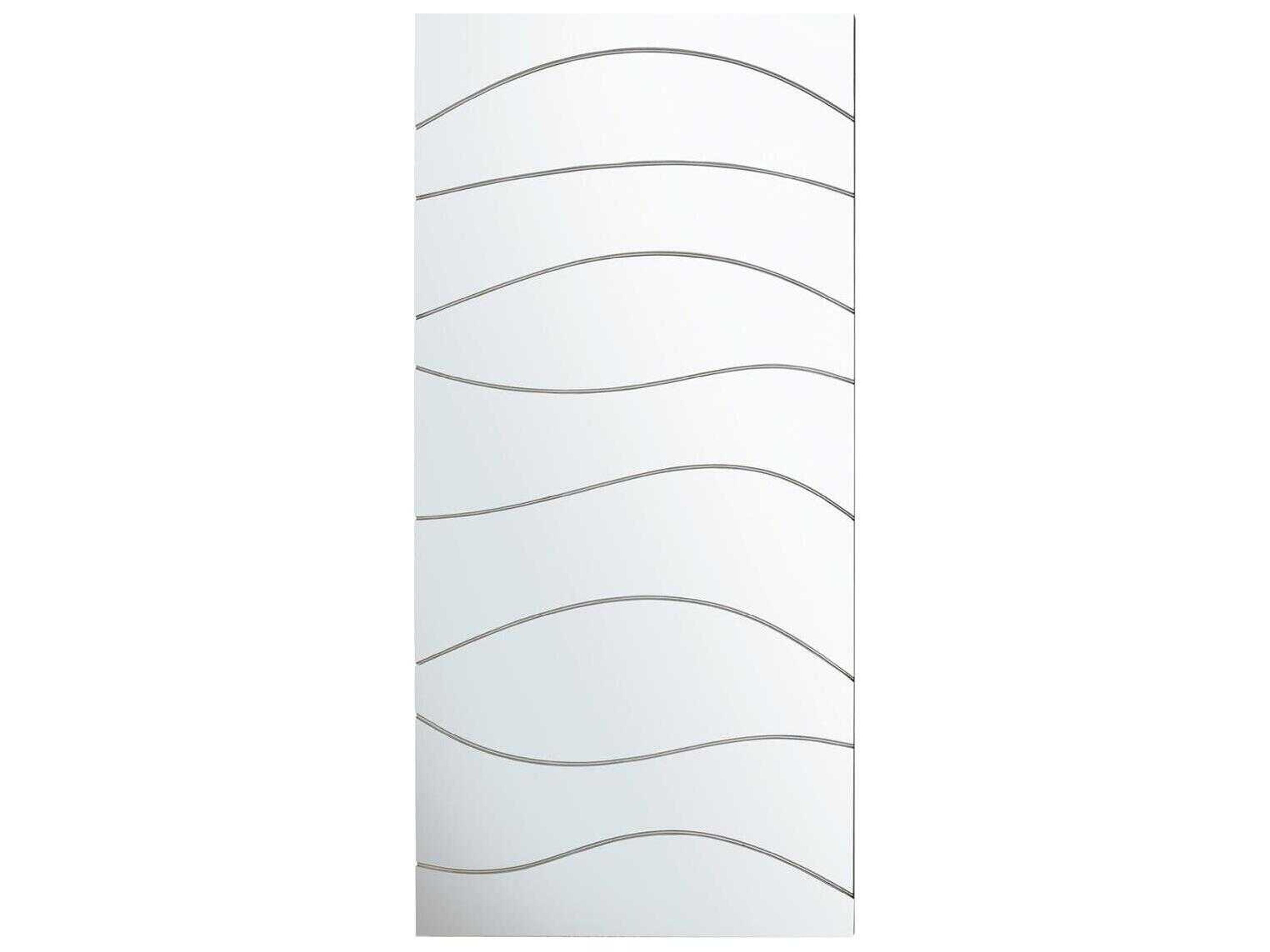 Waverly Pewter Silver Rectangular Wall Mirror