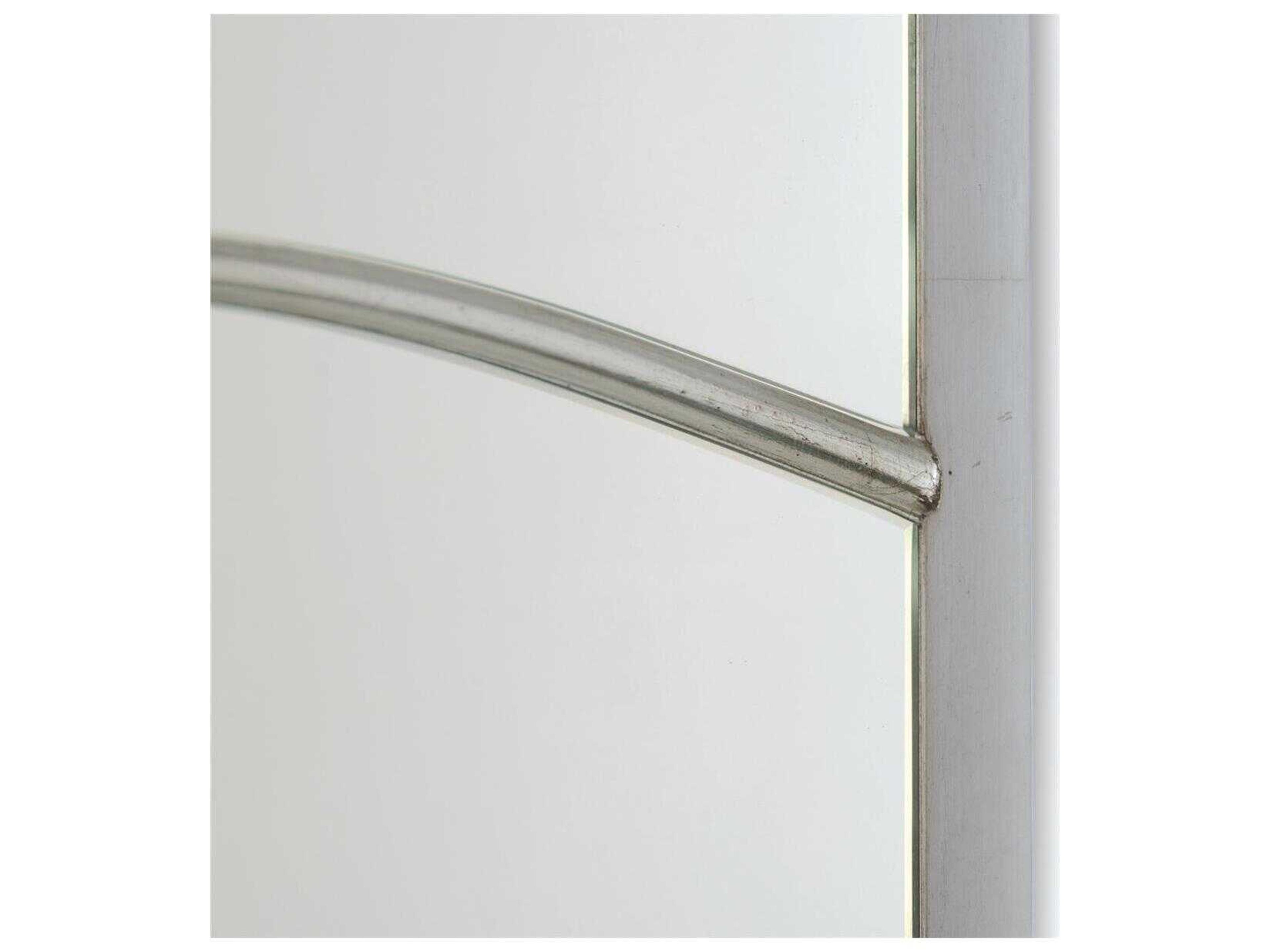 John Richard Waverly Pewter Silver Rectangular Wall Mirror