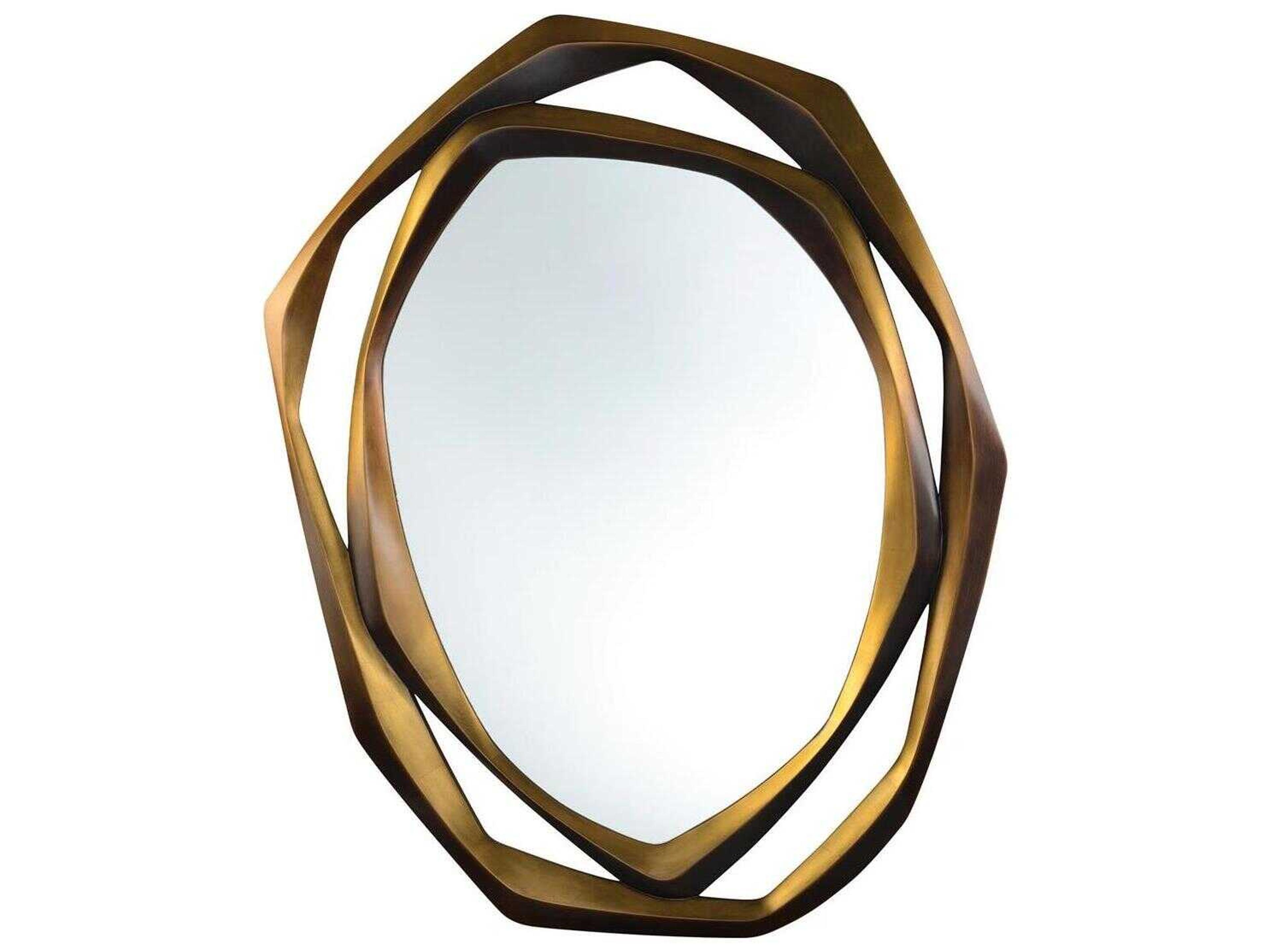 Havant Antiqued Bronze Oval Wall Mirror