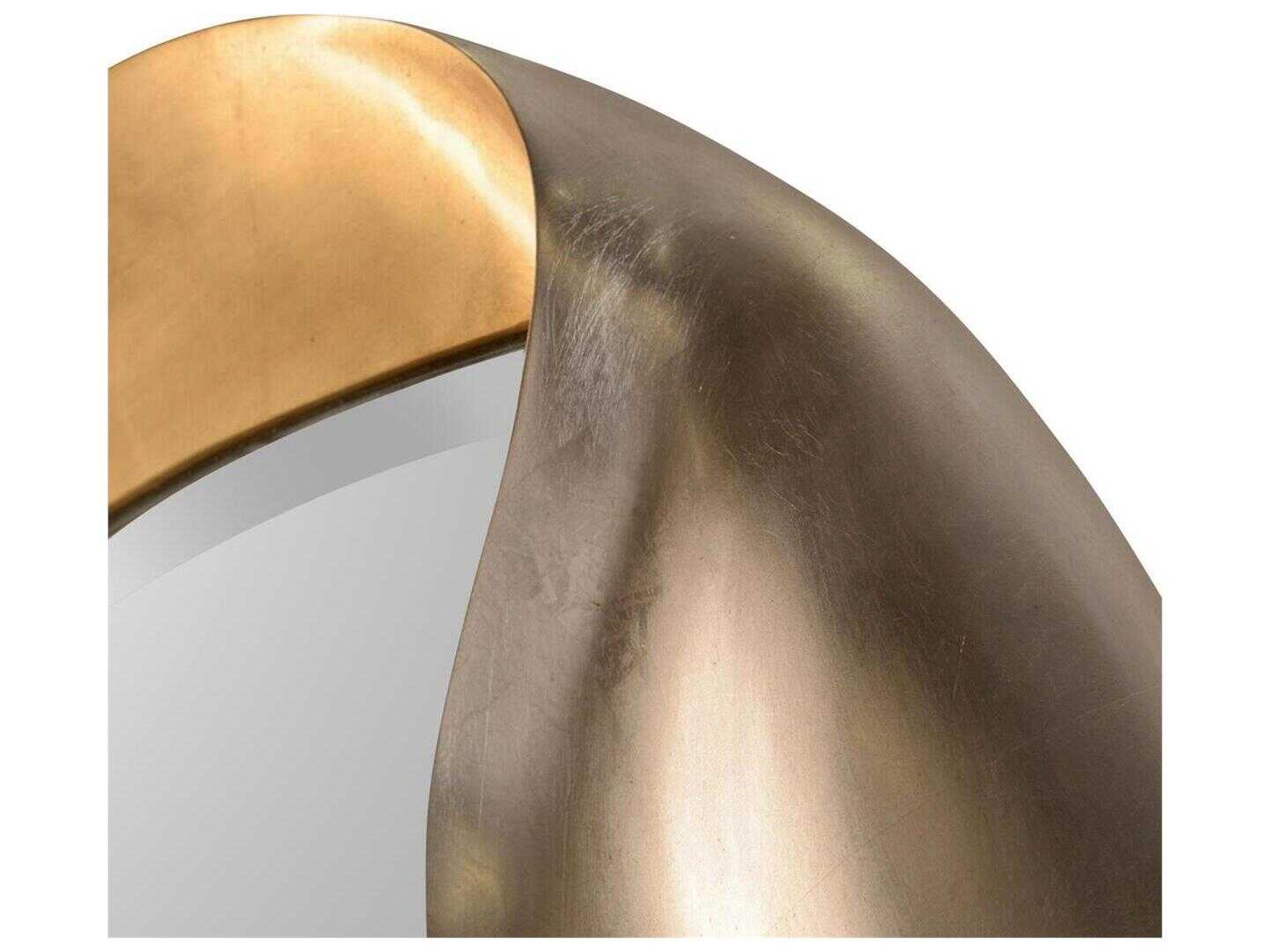 John Richard Bliss Exotic Gold / Transitional Silver Oval Wall Mirror